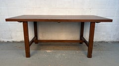 Mid-Century Modern Walnut Trestle Table