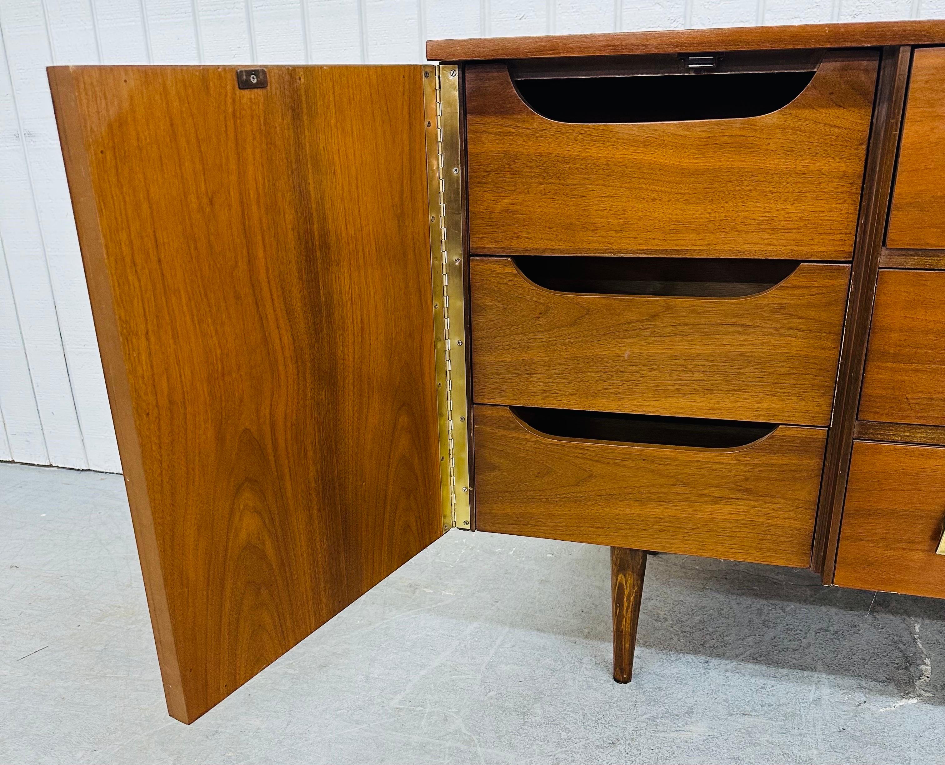 Mid-Century Modern Walnut Triple Dresser 2