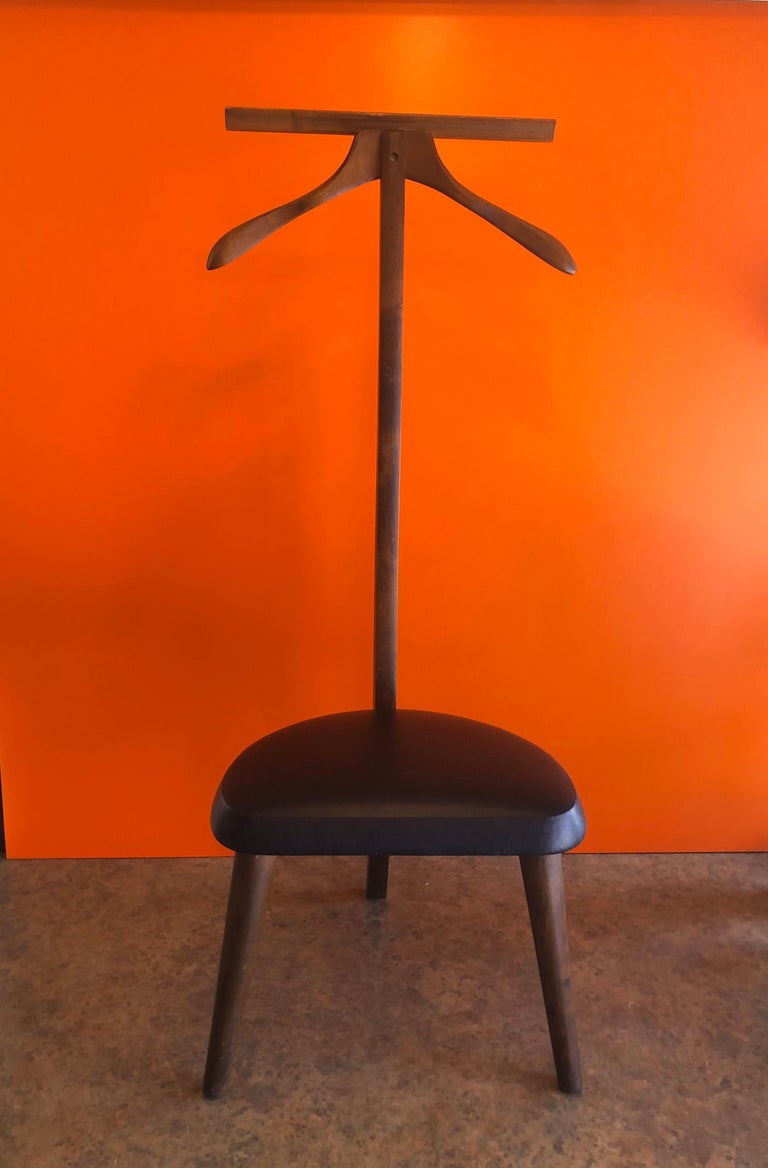 MidCentury Modern Walnut Valet Stand at 1stDibs
