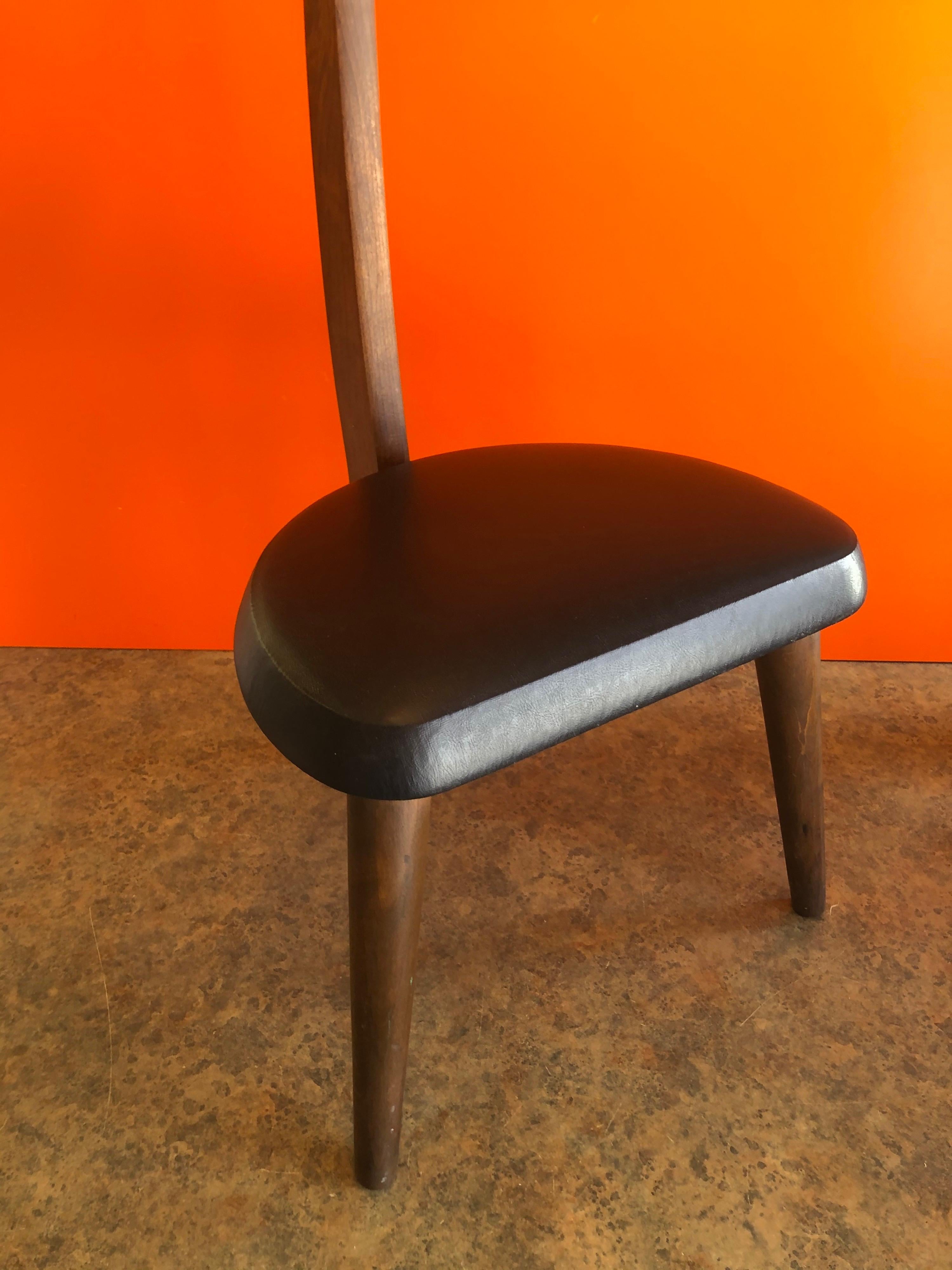 North American Mid-Century Modern Walnut Valet Stand