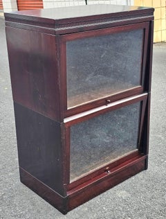 Lundstrom Sectional Barrister Mahogany Low Bookcase, Circa 1920s