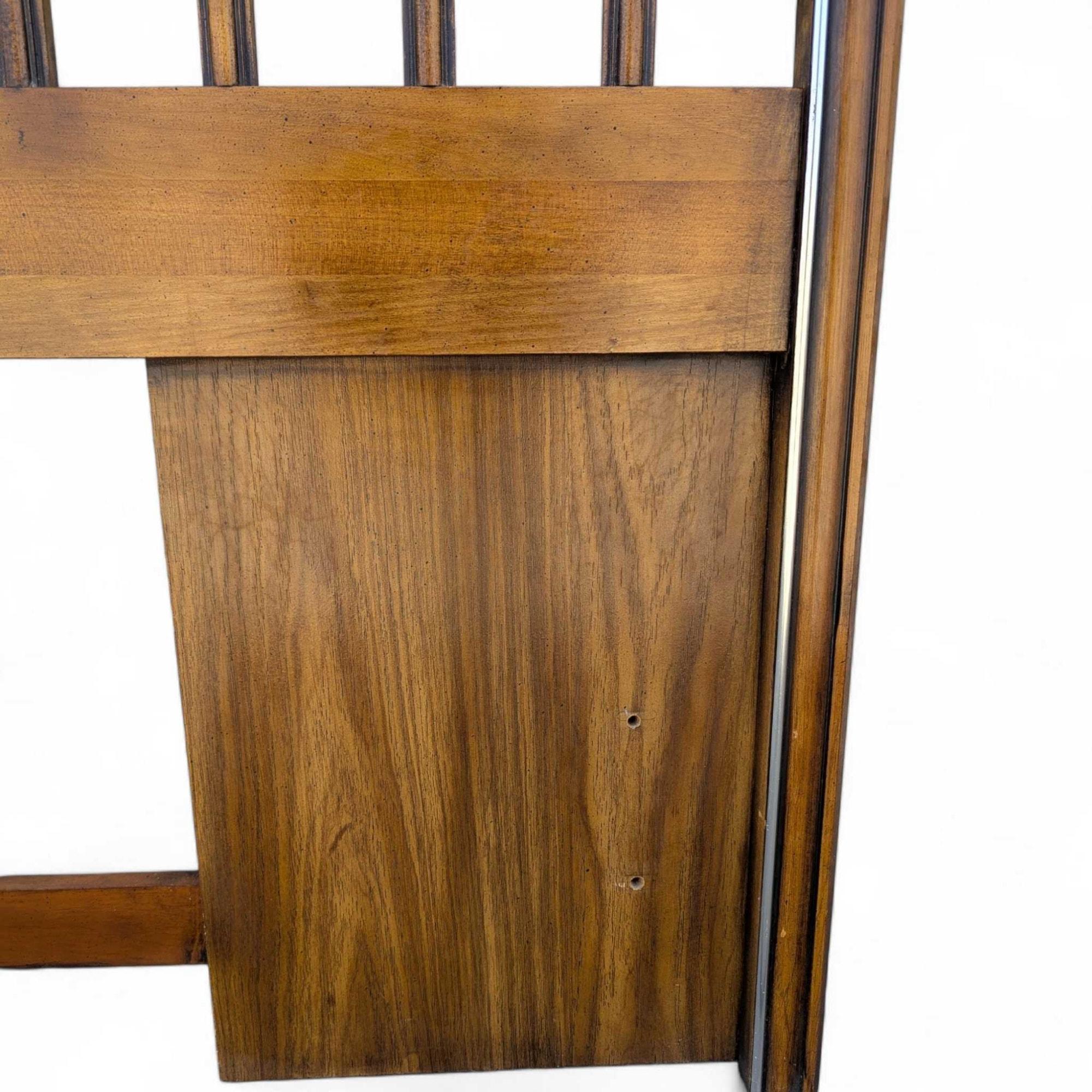 Placage Tête de lit King en placage de noyer avec garniture chromée en vente