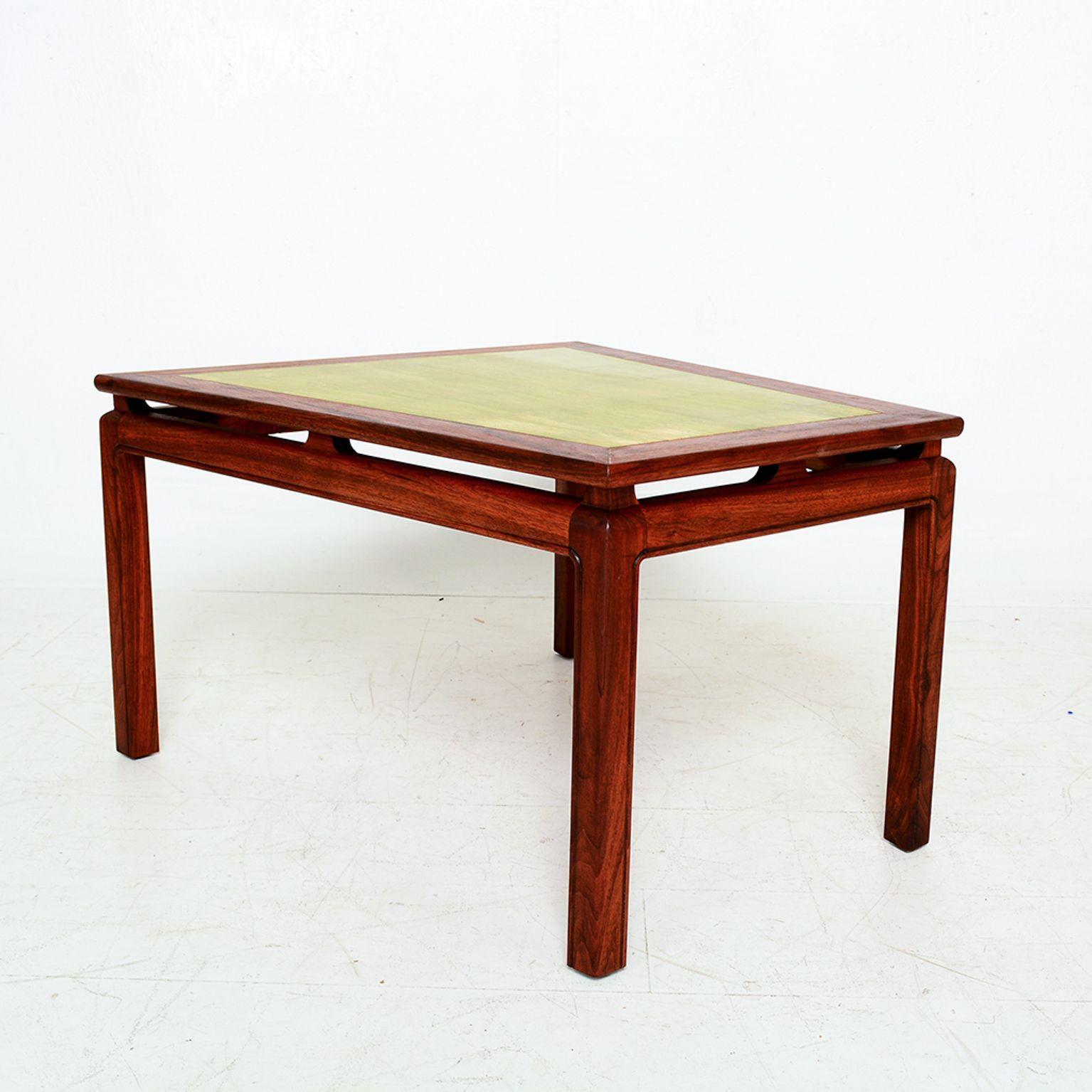 American 1950s Wedge Side Table Walnut & Gold Leaf Edward Wormley Dunbar