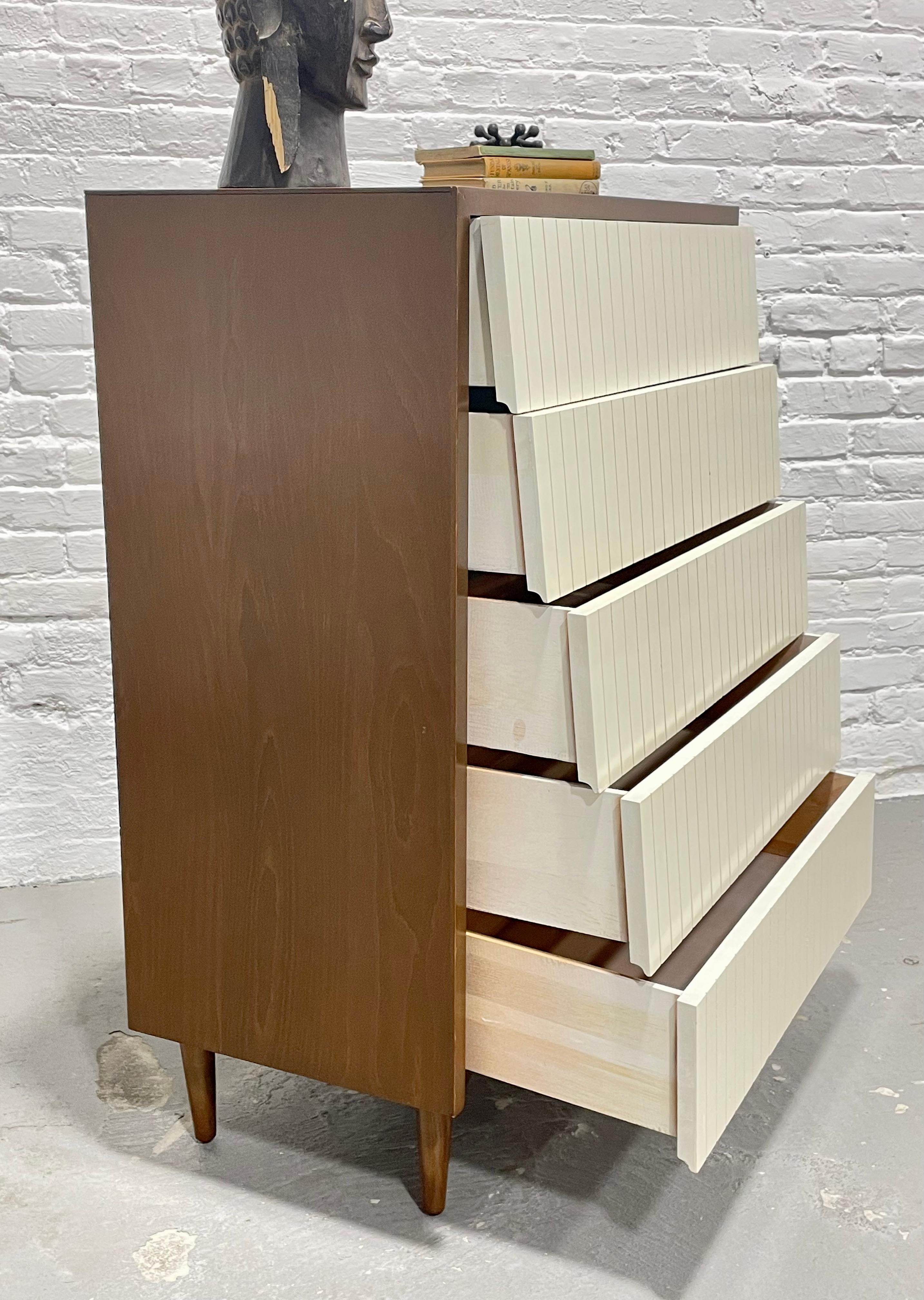Mid-20th Century Mid Century MODERN Walnut + White DRESSER by Lawrence Peabody for Child Craft For Sale