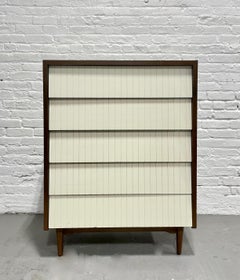 Mid Century MODERN Walnut + White DRESSER by Lawrence Peabody for Child Craft