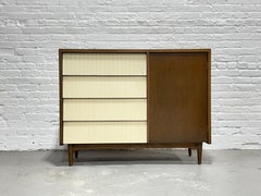 Mid Century MODERN Walnut + White Gentlemen's Chest / DRESSER Lawrence Peabody