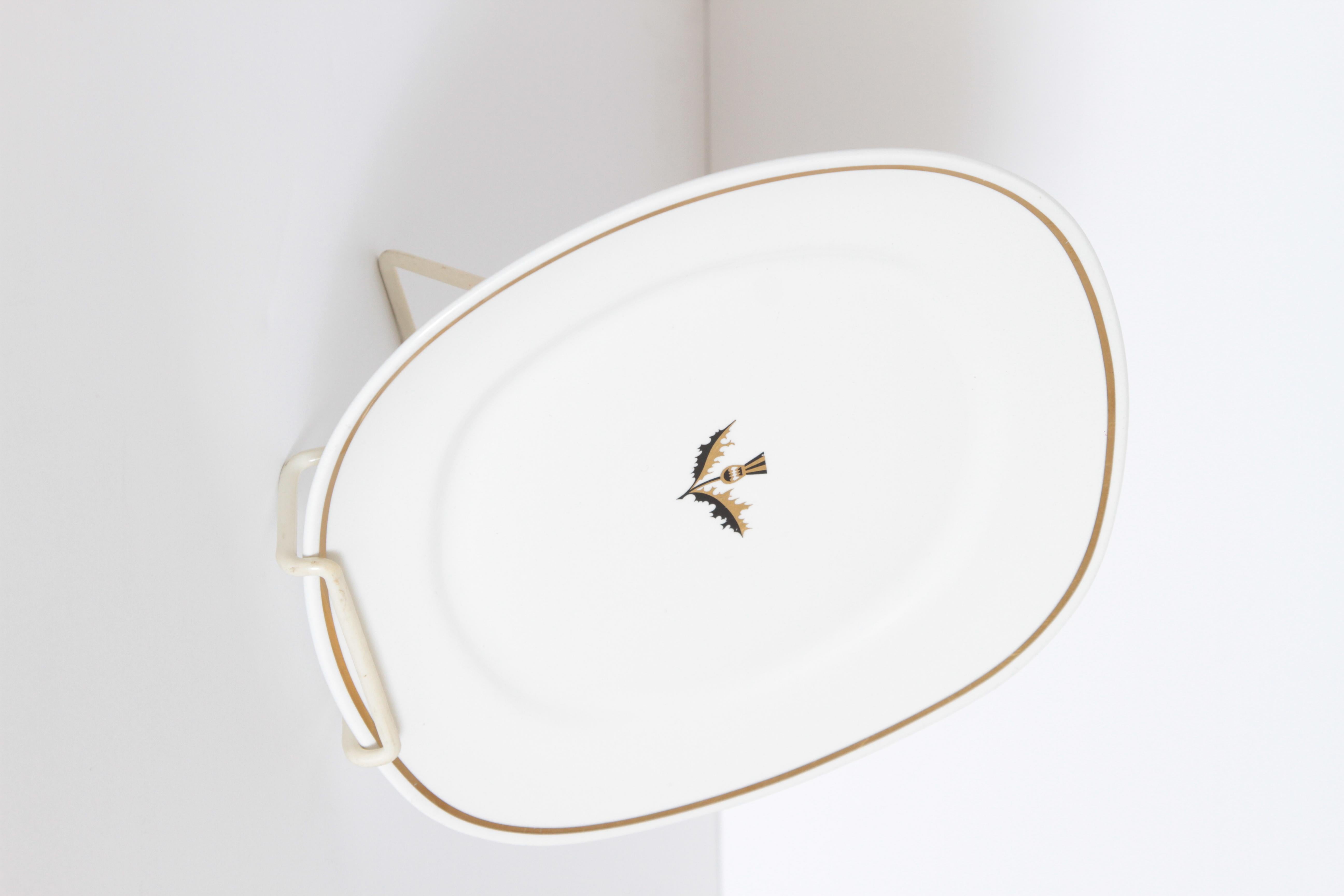 Mid-Century Modern Walter Dorwin Teague Conversation Plate, Taylor Smith Taylor For Sale 3