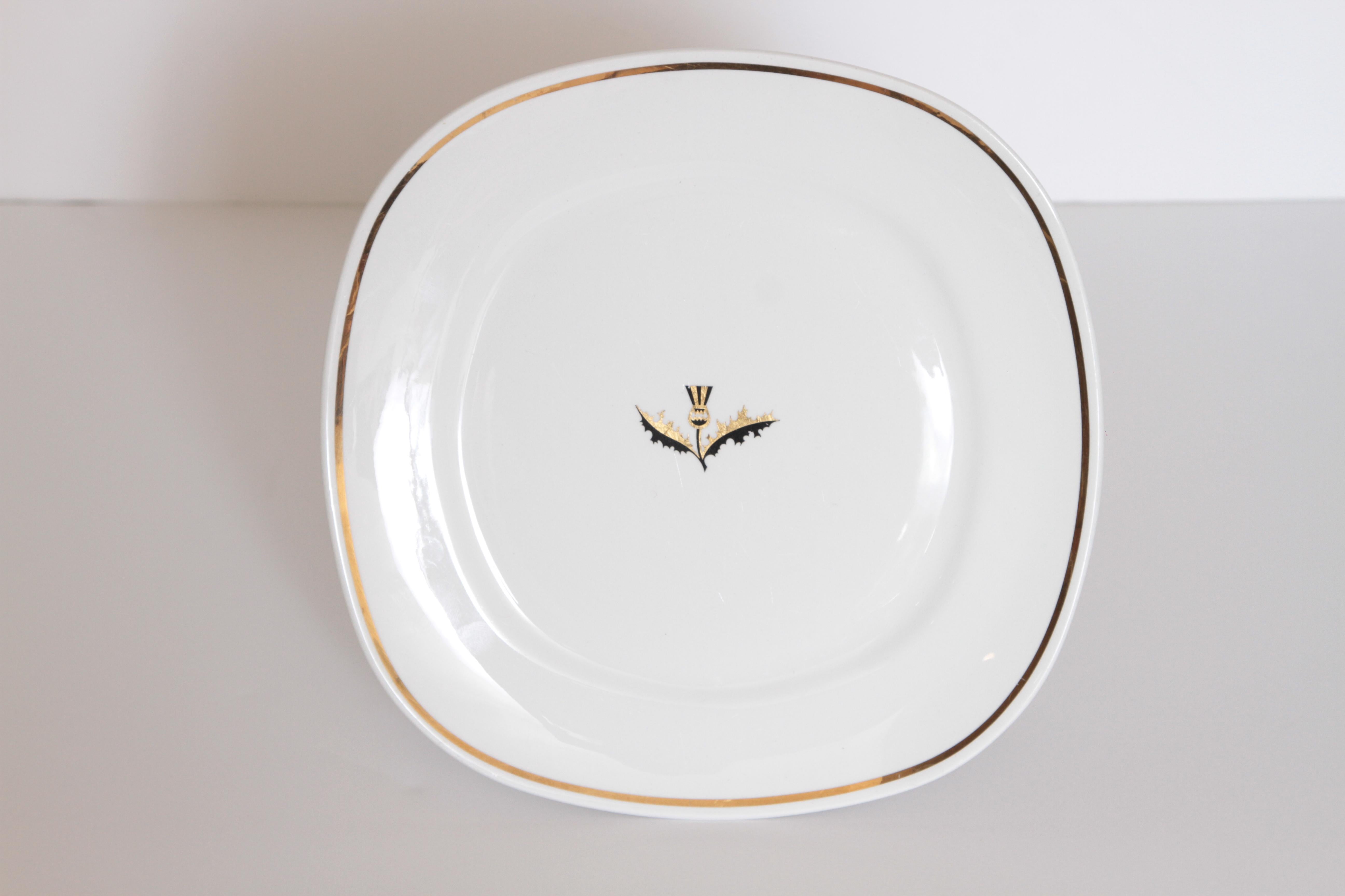 Mid-Century Modern Walter Dorwin Teague Conversation Plate, Taylor Smith Taylor For Sale 5