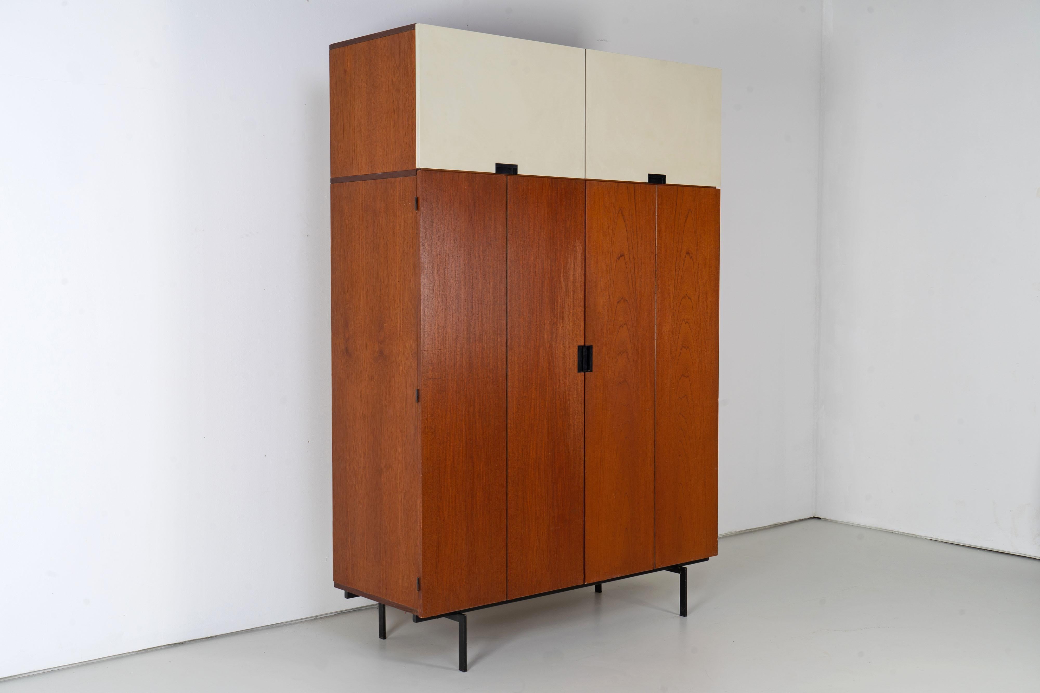 Dutch Mid-Century Modern Wardrobe by Cees Braakman for Pastoe Model KU10, Teak, 1958