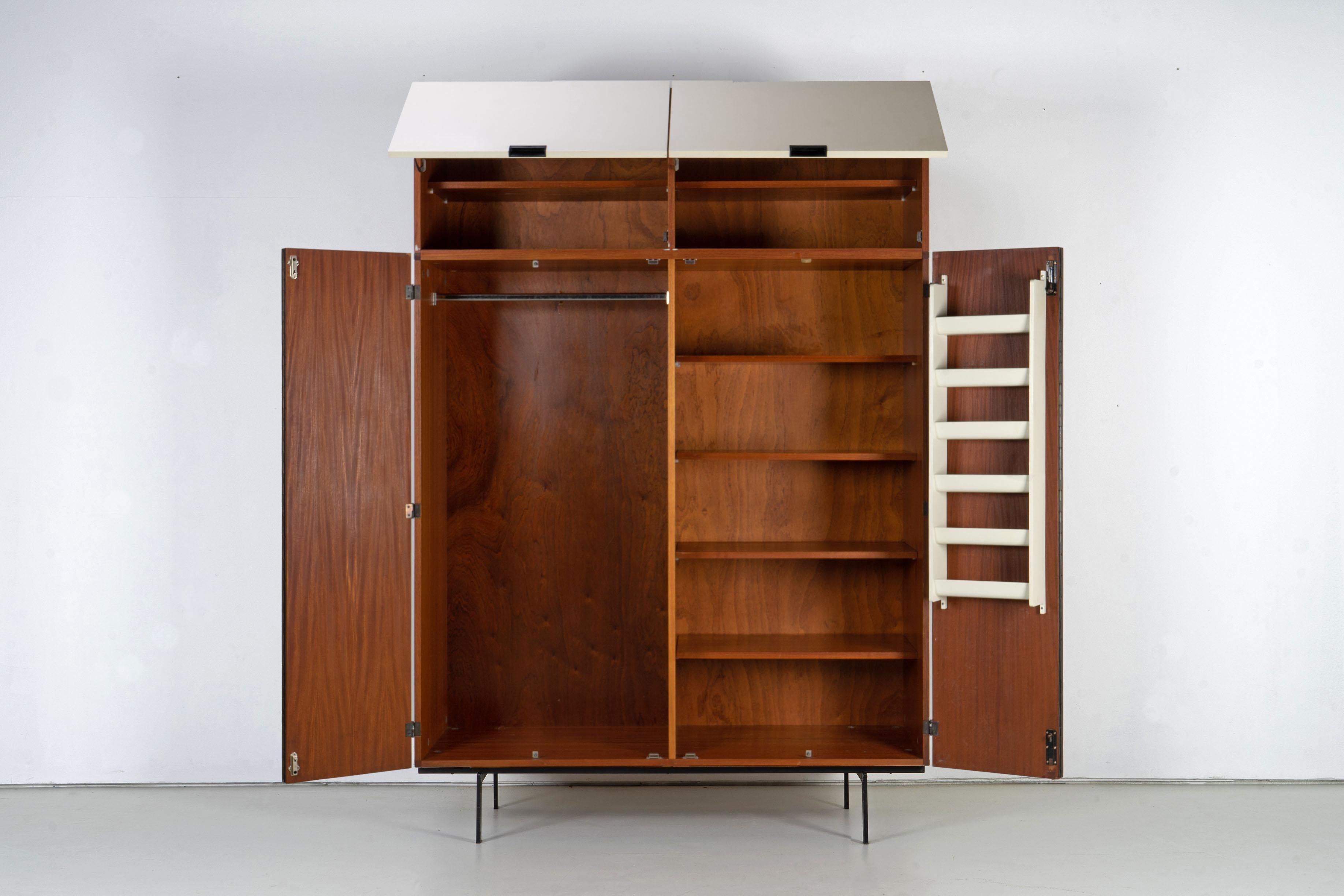 Mid-Century Modern Wardrobe by Cees Braakman for Pastoe Model KU10, Teak, 1958 2