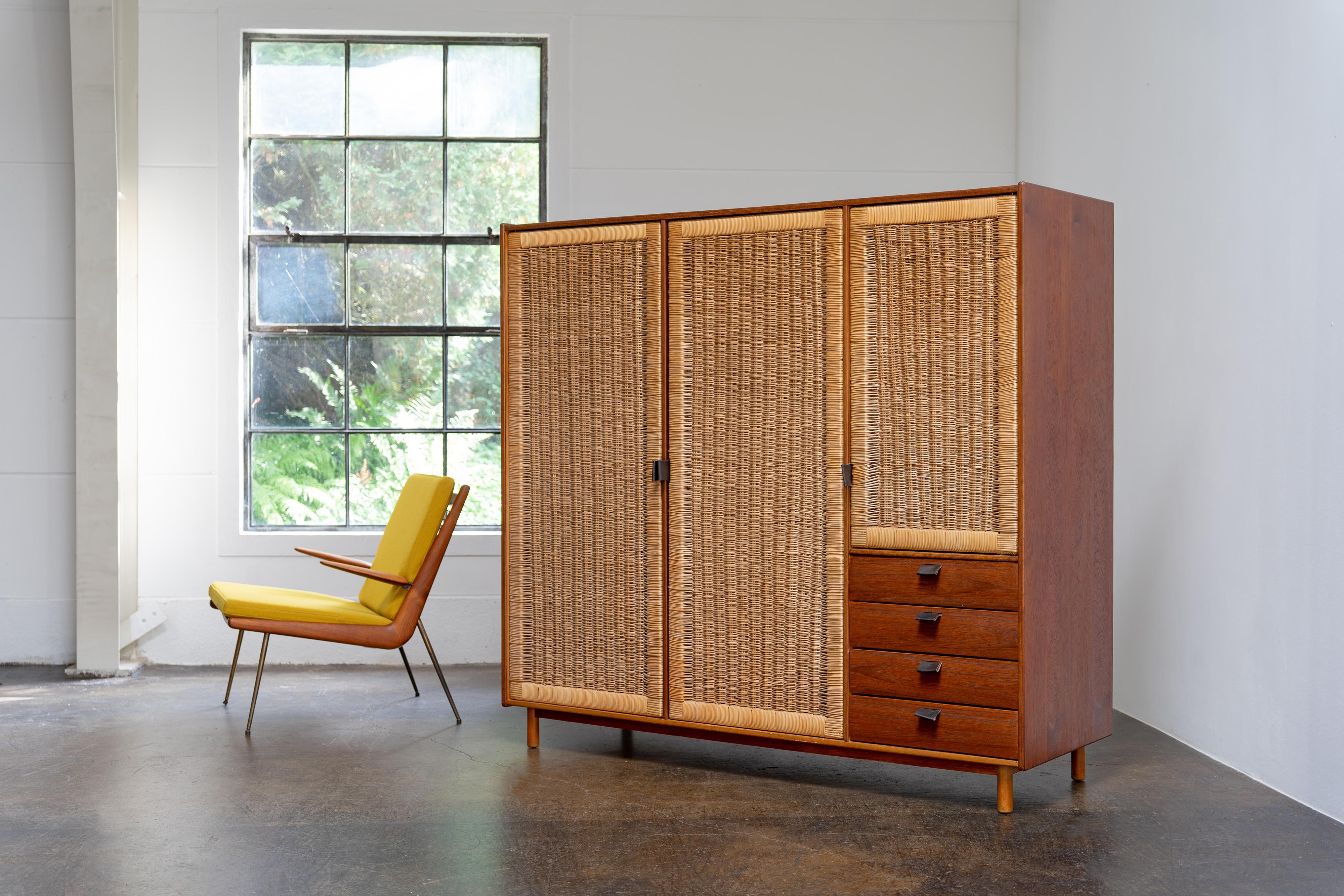 Mid Century Modern Wardrobe von Sebastian Muggenthaler Deutschland, Teak 1960s (Moderne der Mitte des Jahrhunderts)