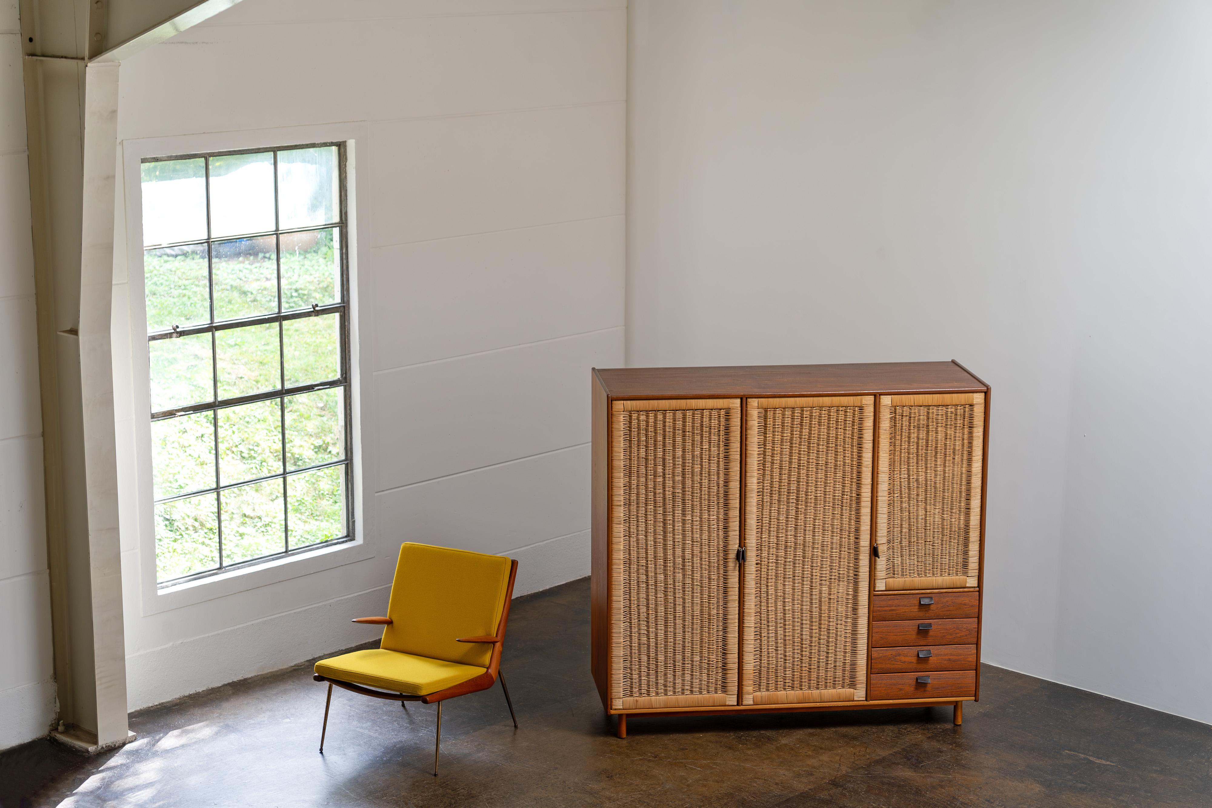 Mid Century Modern Wardrobe von Sebastian Muggenthaler Deutschland, Teak 1960s 3
