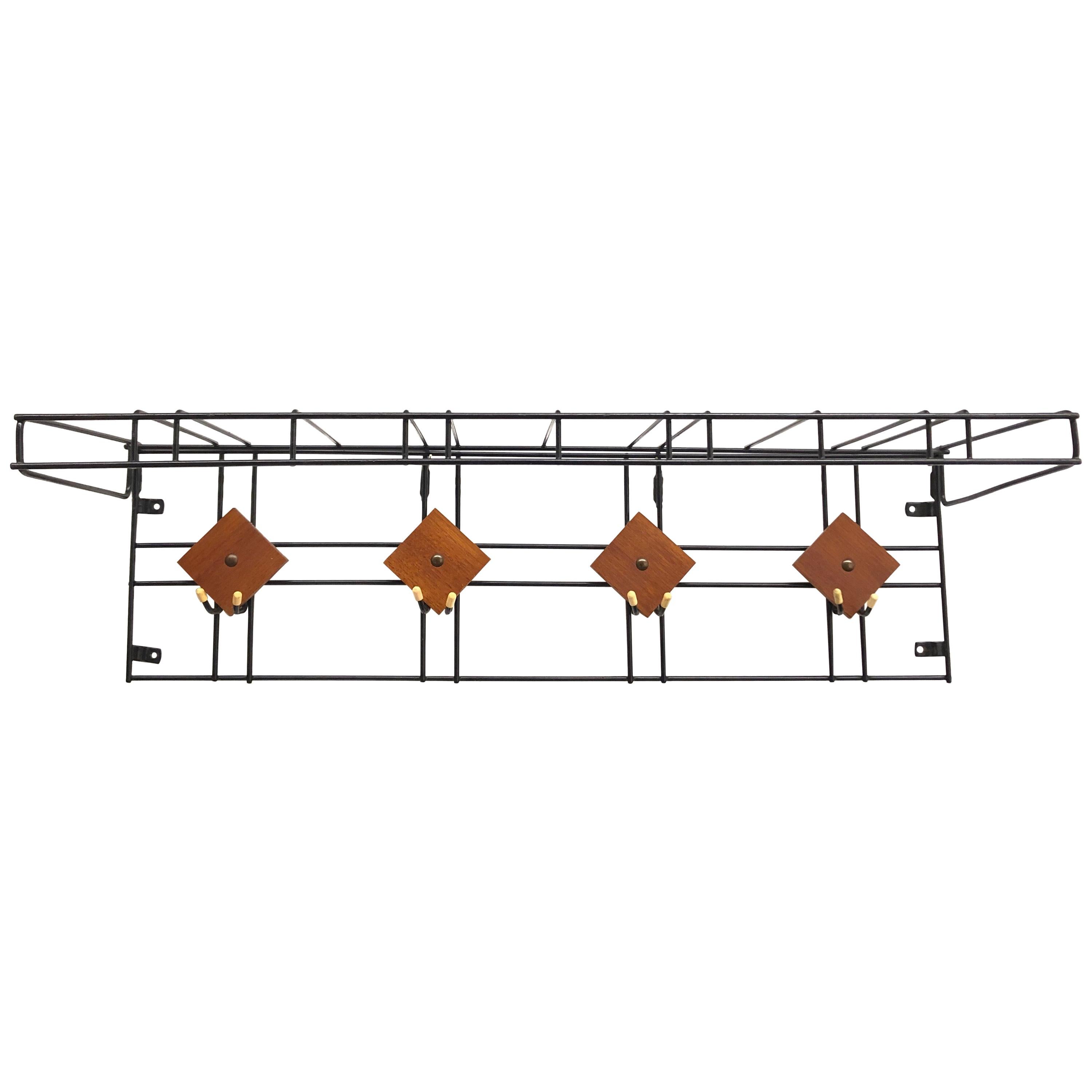 Armadio moderno di metà secolo in teak stile stringa danese, anni '50