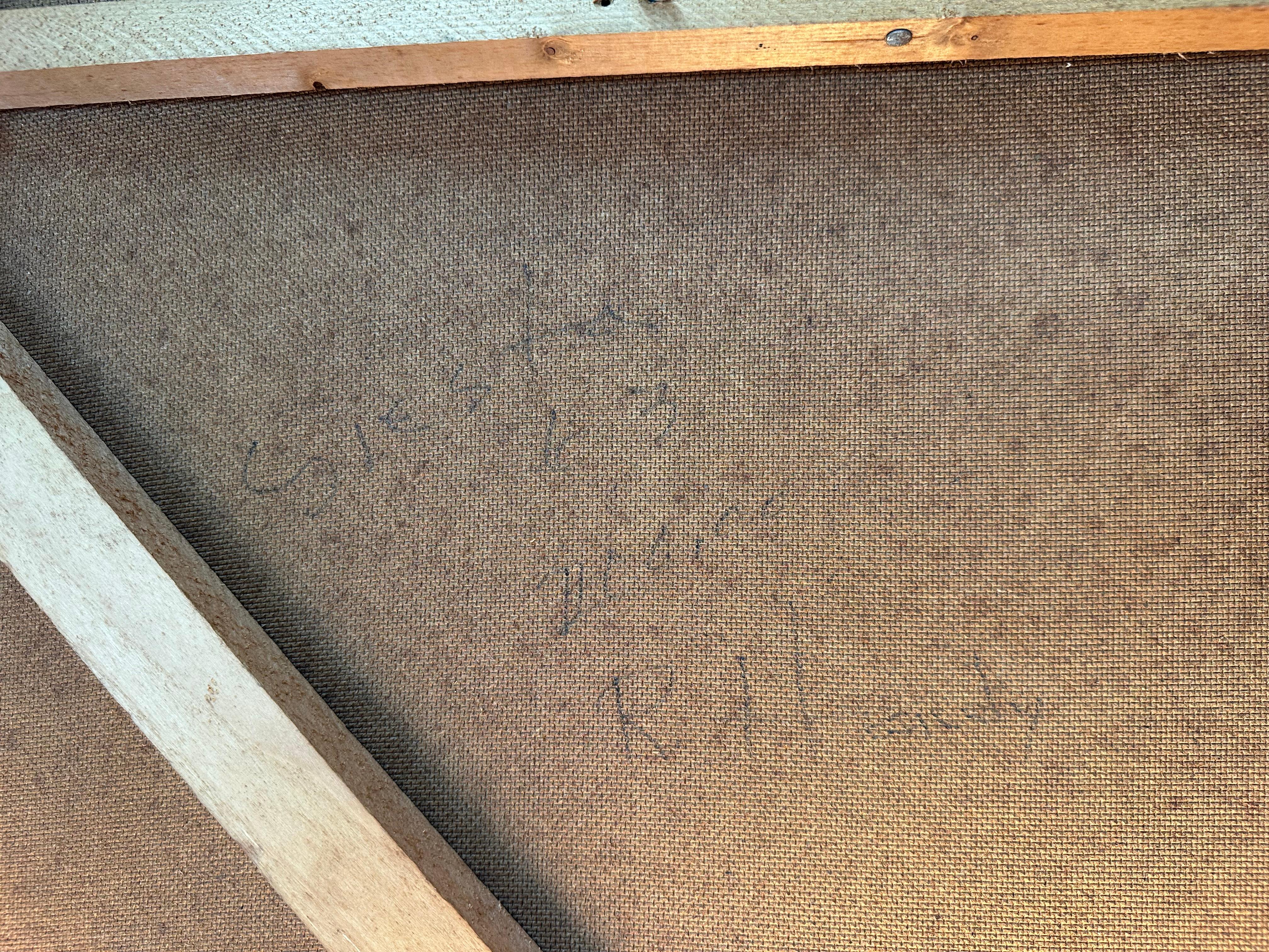 Mid Century Modern Warm Tone Original Abstrakt Ölgemälde im Angebot 6