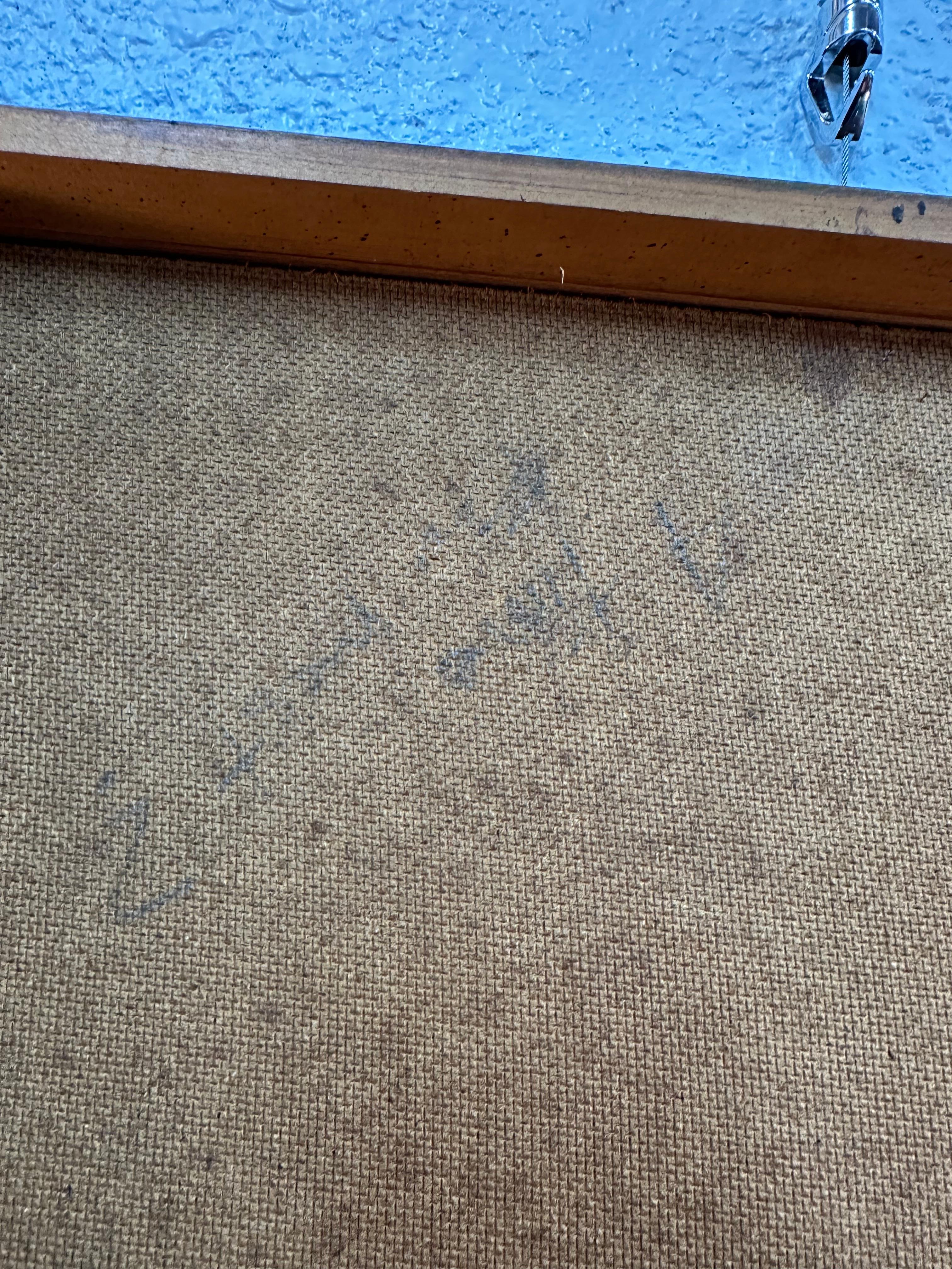 Mid Century Modern Warm Tone Original Abstrakt Ölgemälde im Angebot 7