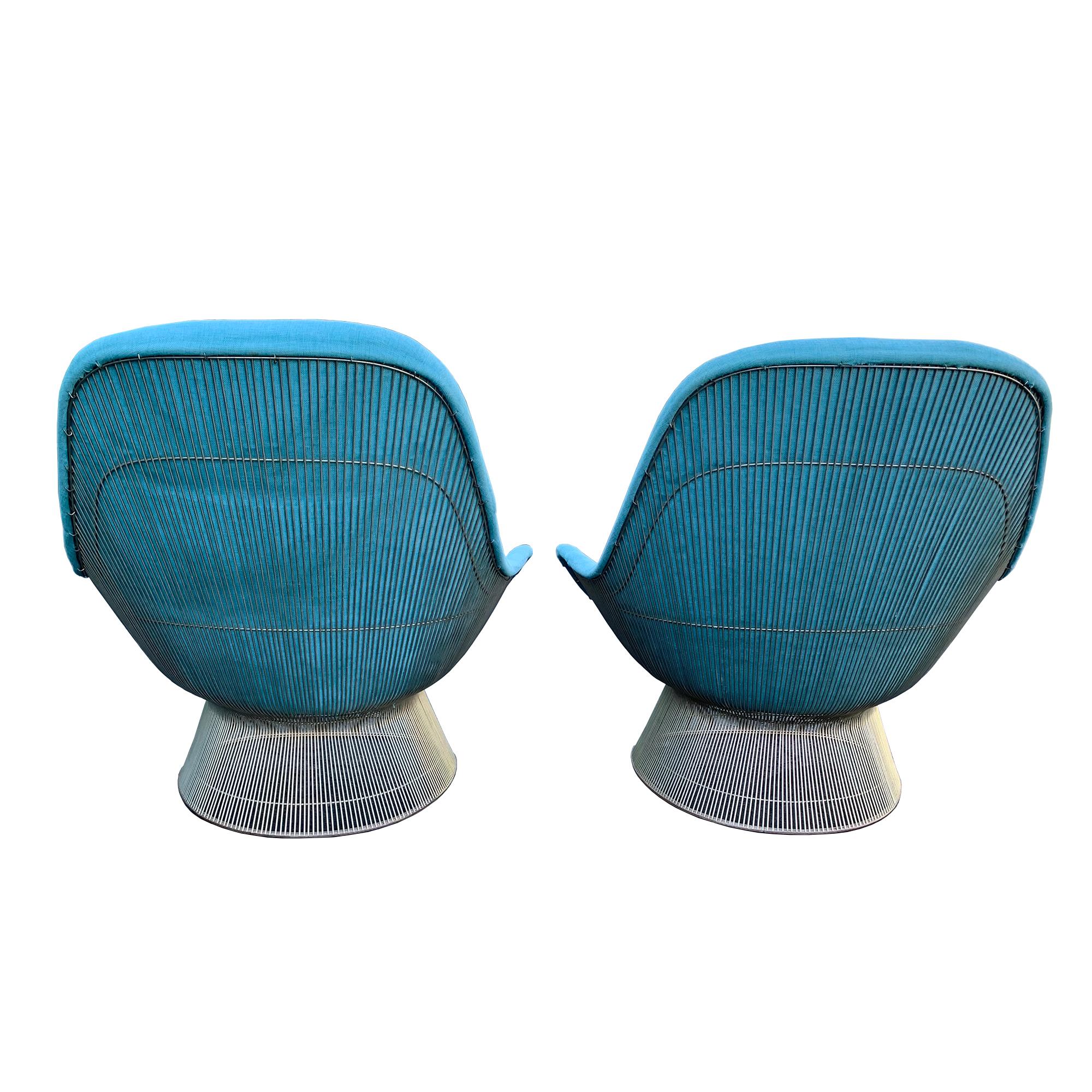 Mid-Century Modern Warren Platner Easy Chair, Pair In Good Condition For Sale In Lake Worth, FL