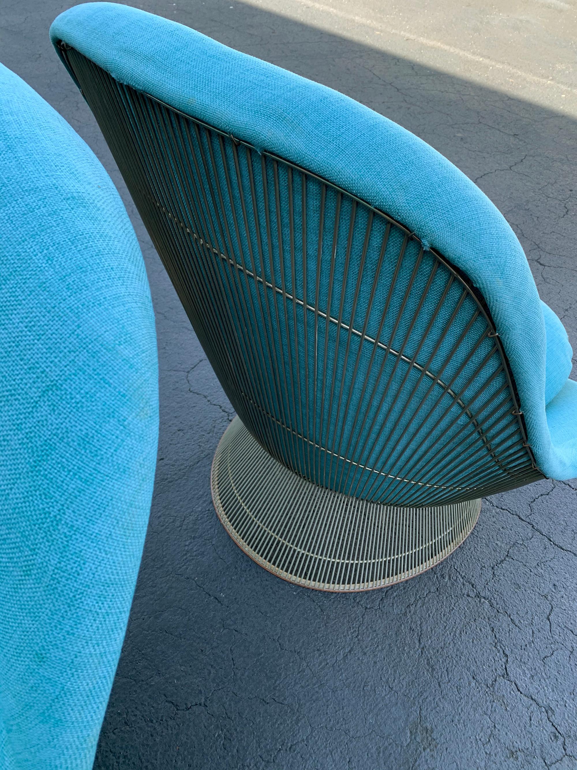 Sillón moderno de mediados de siglo Warren Platner, Pareja en Bueno estado para la venta en Lake Worth, FL