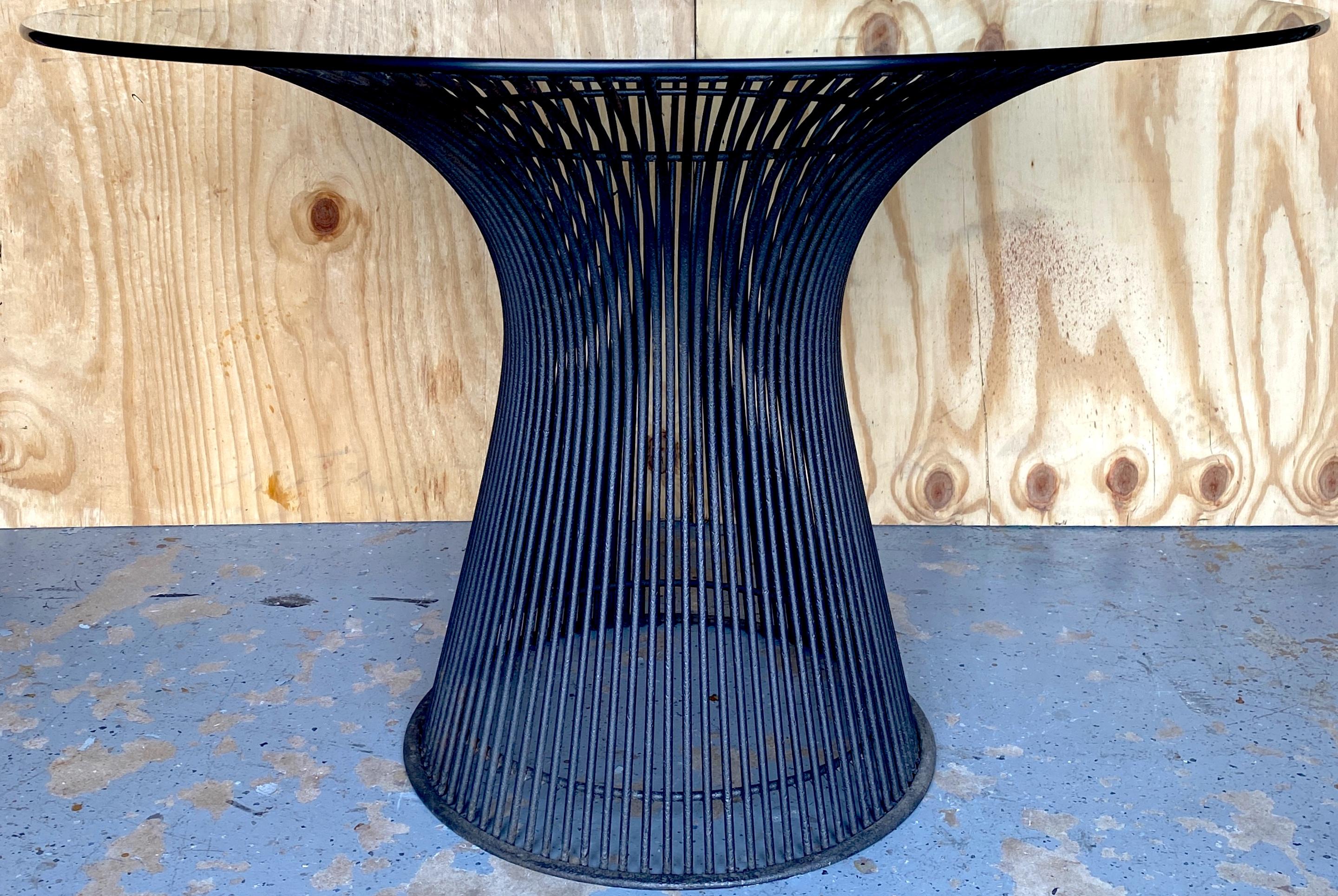 Mid-Century Modern Warren Platner for Knoll Bronzed Steel & Glass Dining Table 5