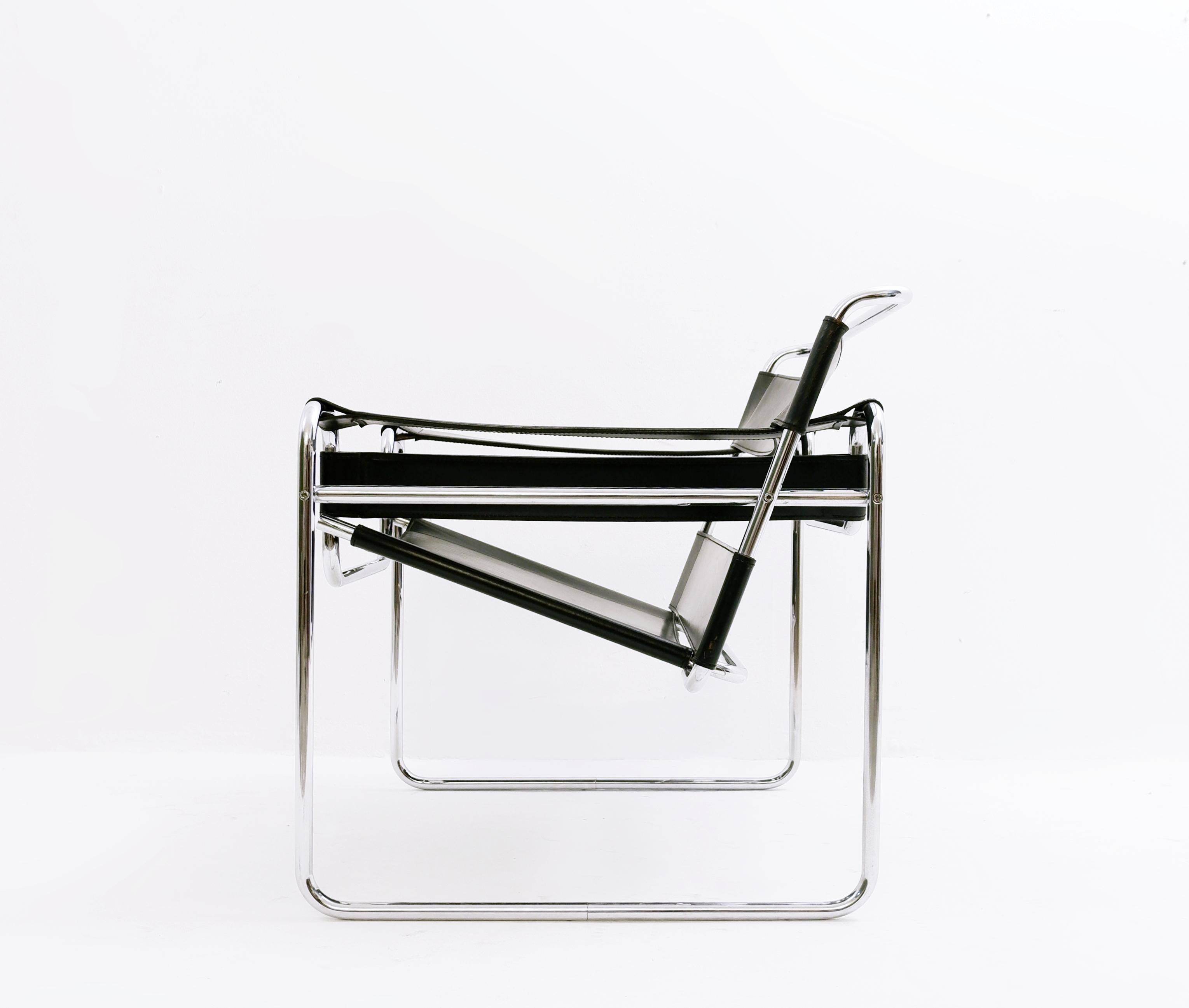Mid-Century Modern Wassily B3 Lounge Chair by Marcel Breuer for Fasem ...