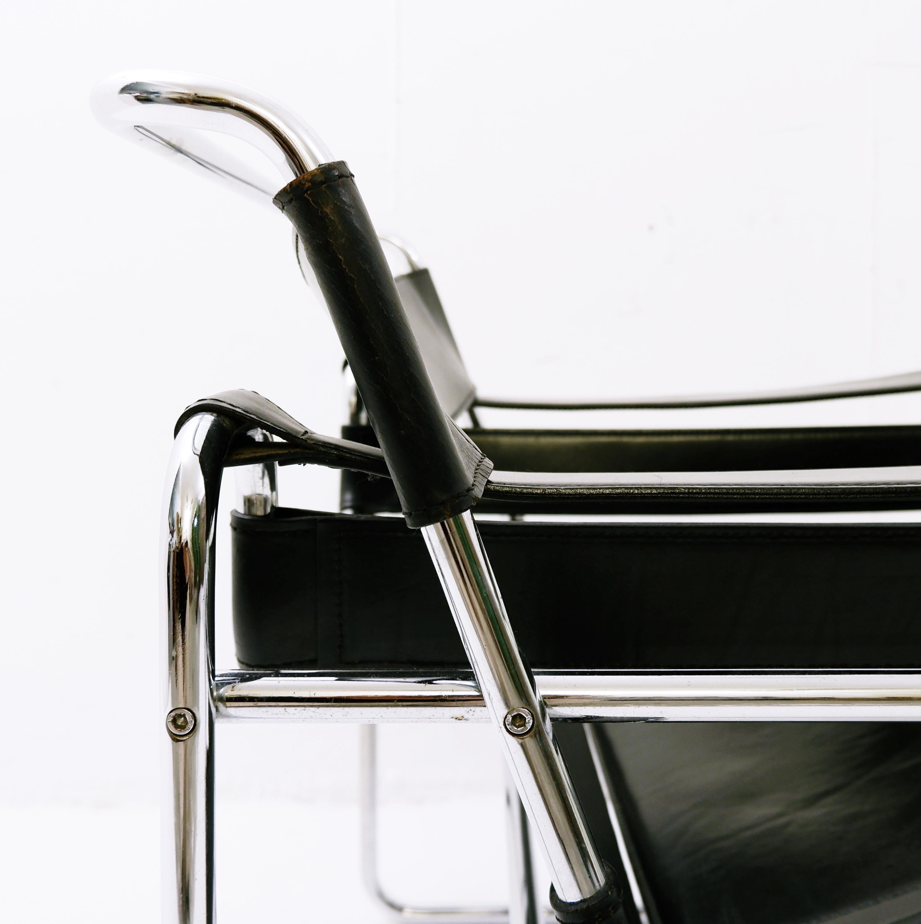 Mid-Century Modern Wassily B3 Lounge Chair by Marcel Breuer for Fasem ...