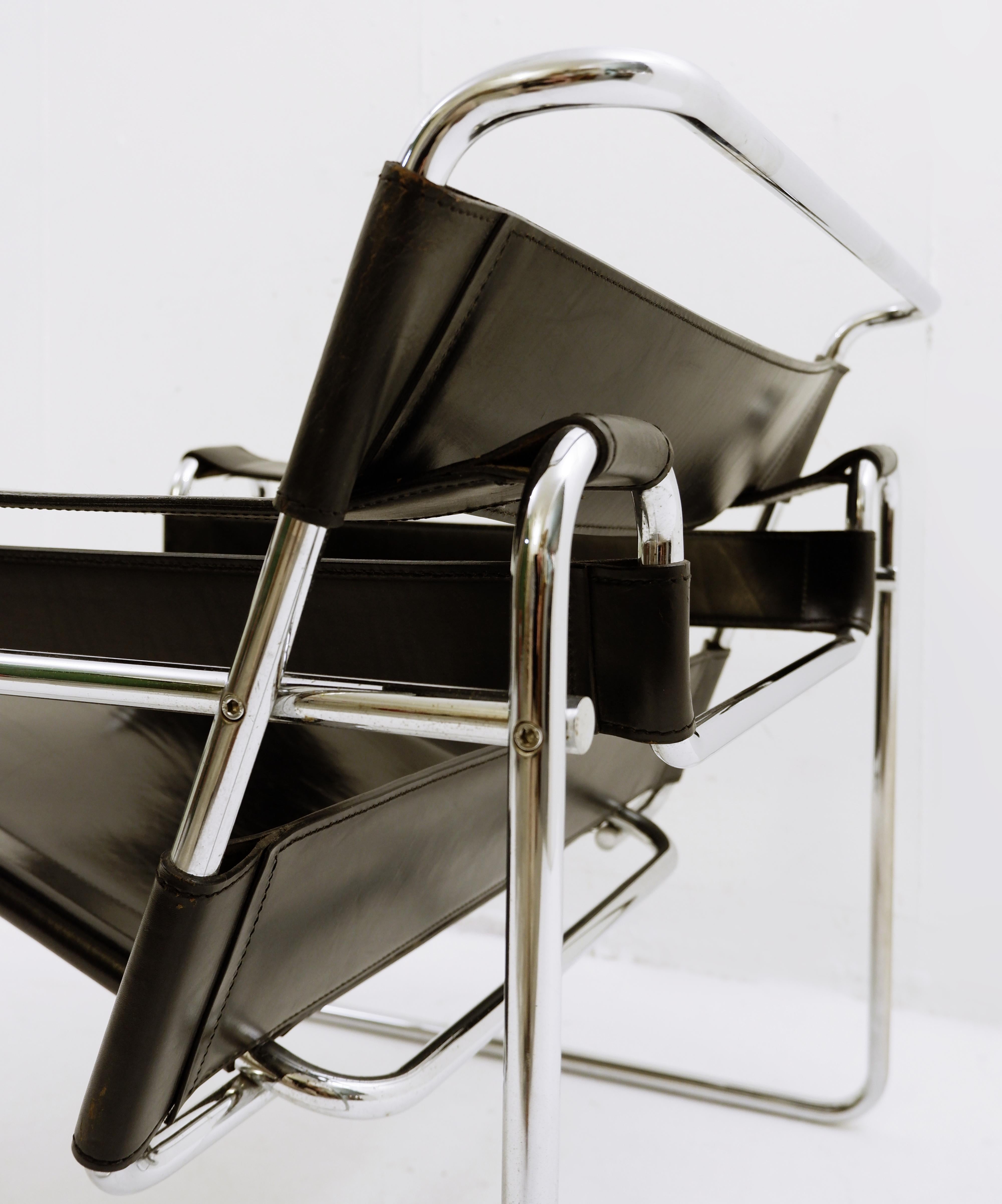 Mid-Century Modern Wassily B3 Lounge Chair by Marcel Breuer for Fasem ...