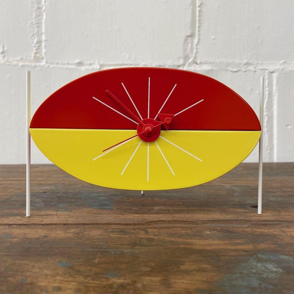 American Mid-Century Modern Watermelon Table Clock by George Nelson, Howard Miller, Vitra