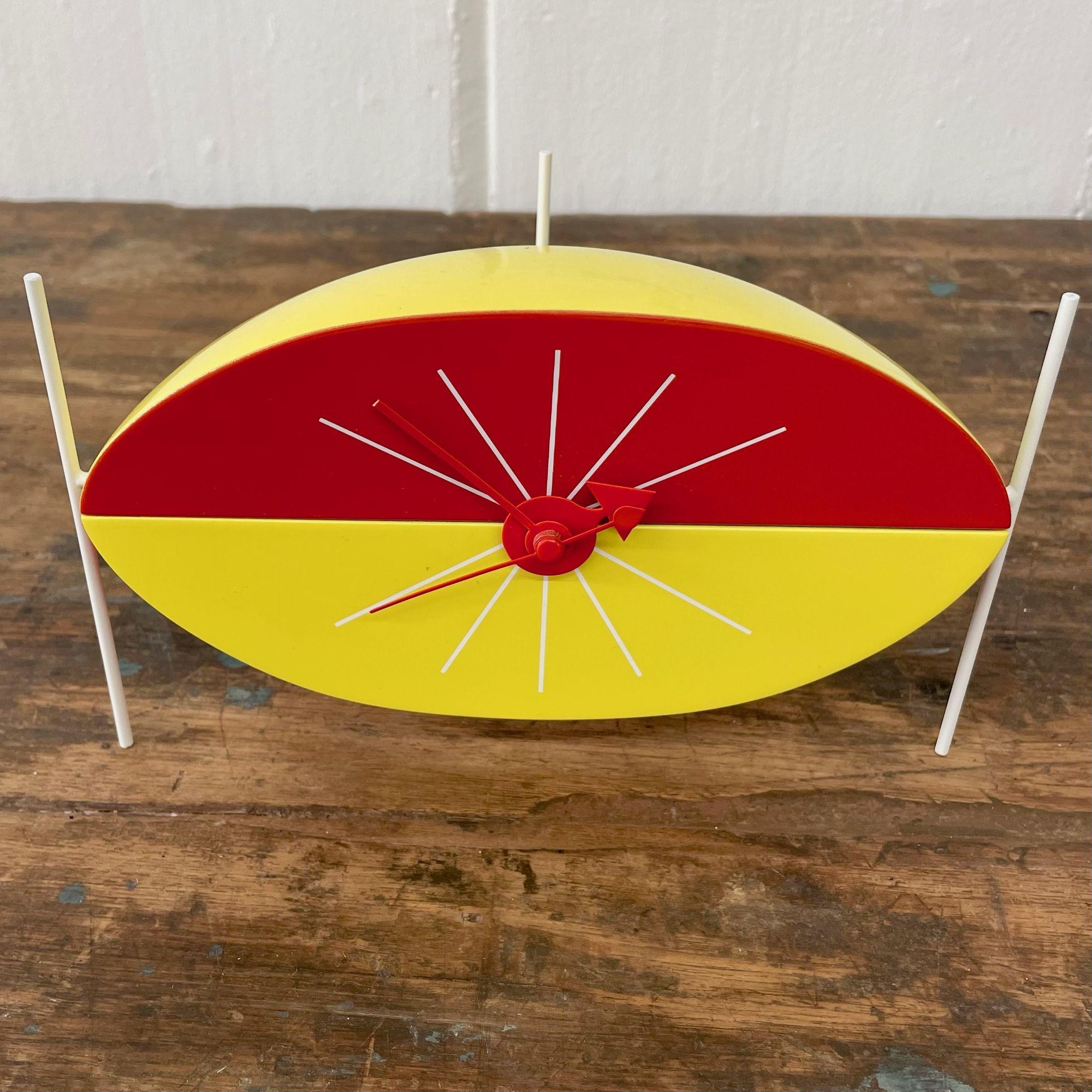 Metal Mid-Century Modern Watermelon Table Clock by George Nelson, Howard Miller, Vitra