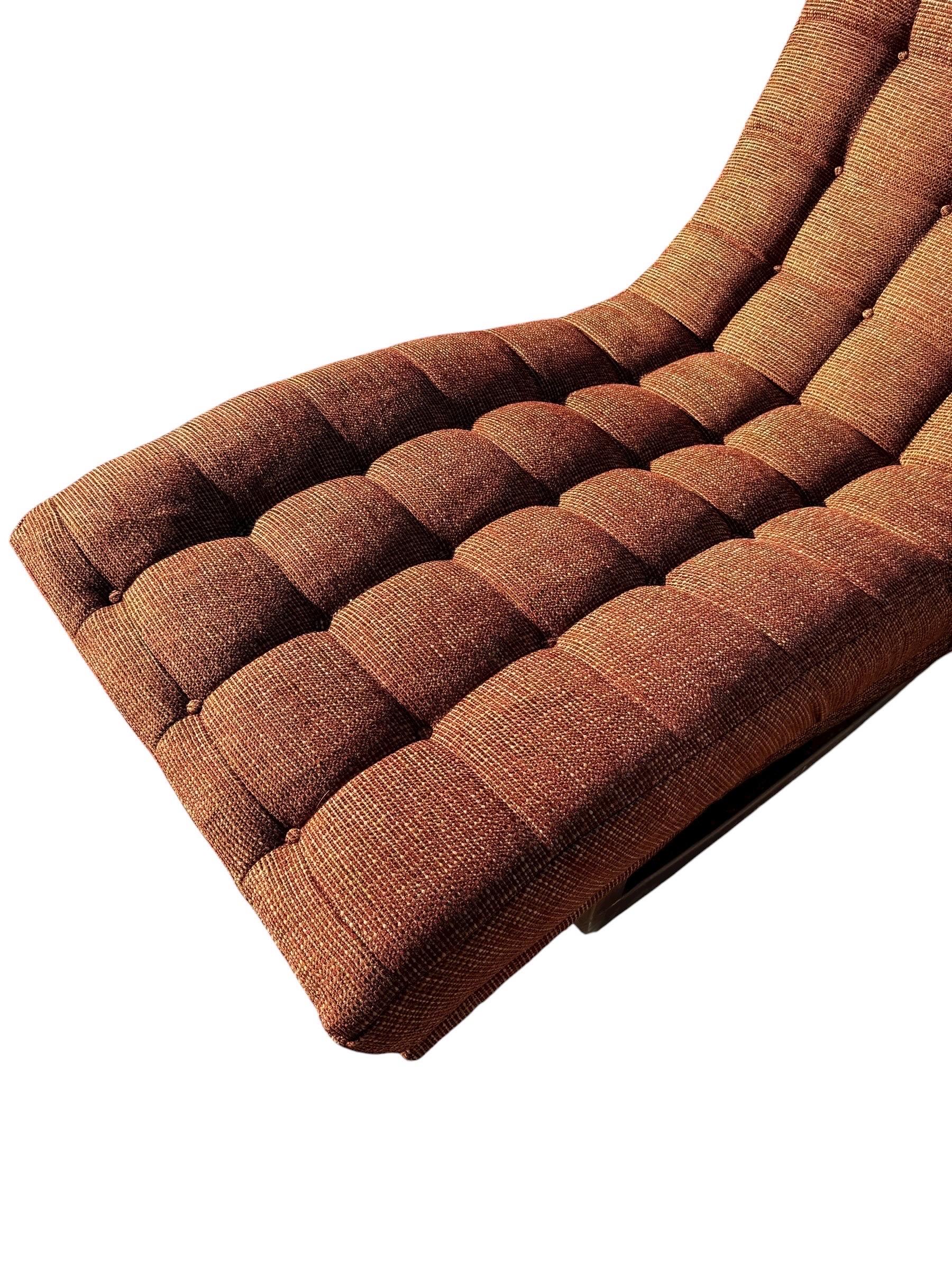 Mid-Century Modern Wave Rocking Chaise Lounge, in Style of Adrian Pearsall en vente 1