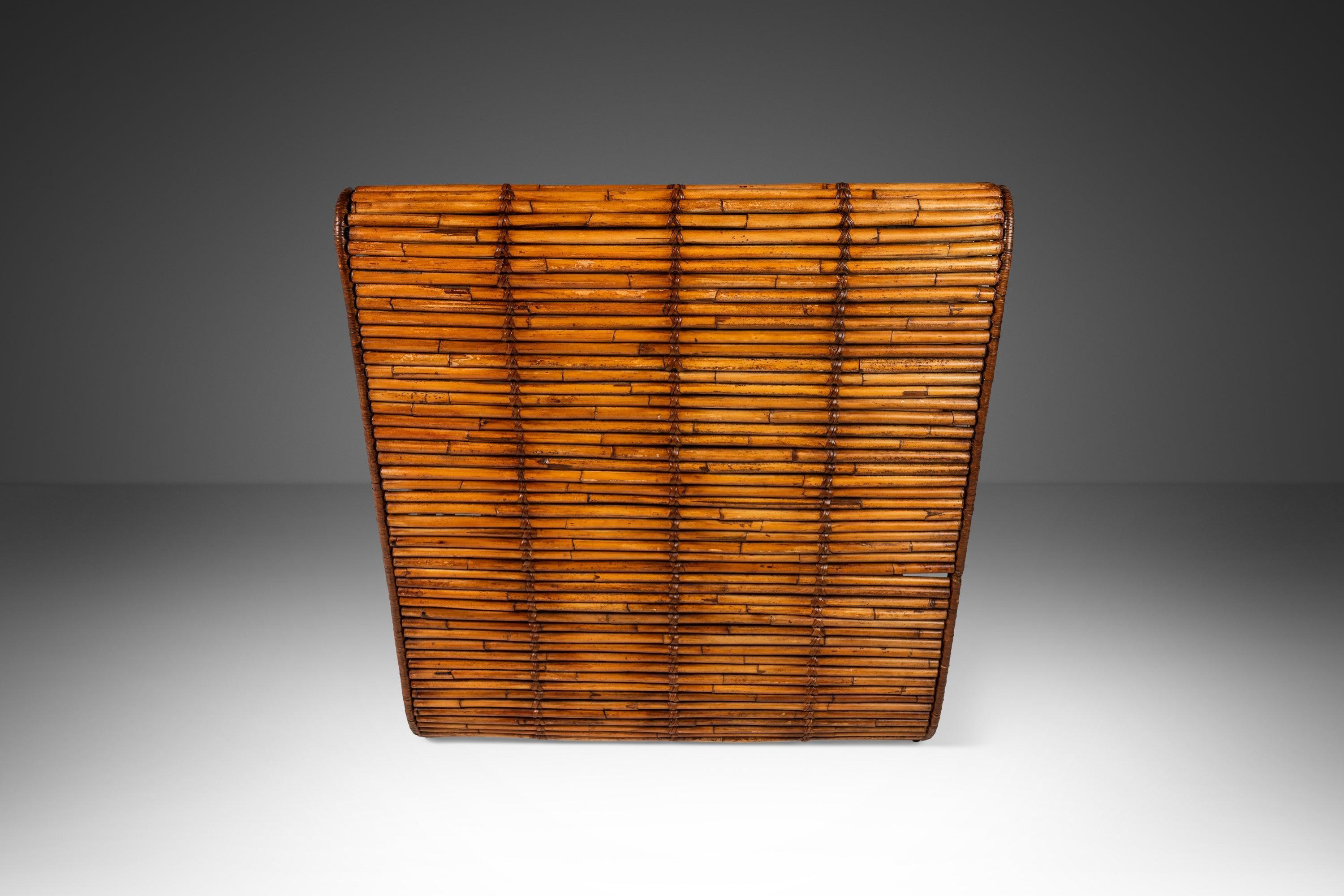Mid-Century Modern „Wave“ Sessel ohne Armlehne aus Bambus von Danny Ho Fong im Angebot 6