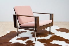 Mid-Century Modern Wenge Lounge Chair in Manner of Fristho, New Fabric, 1950s