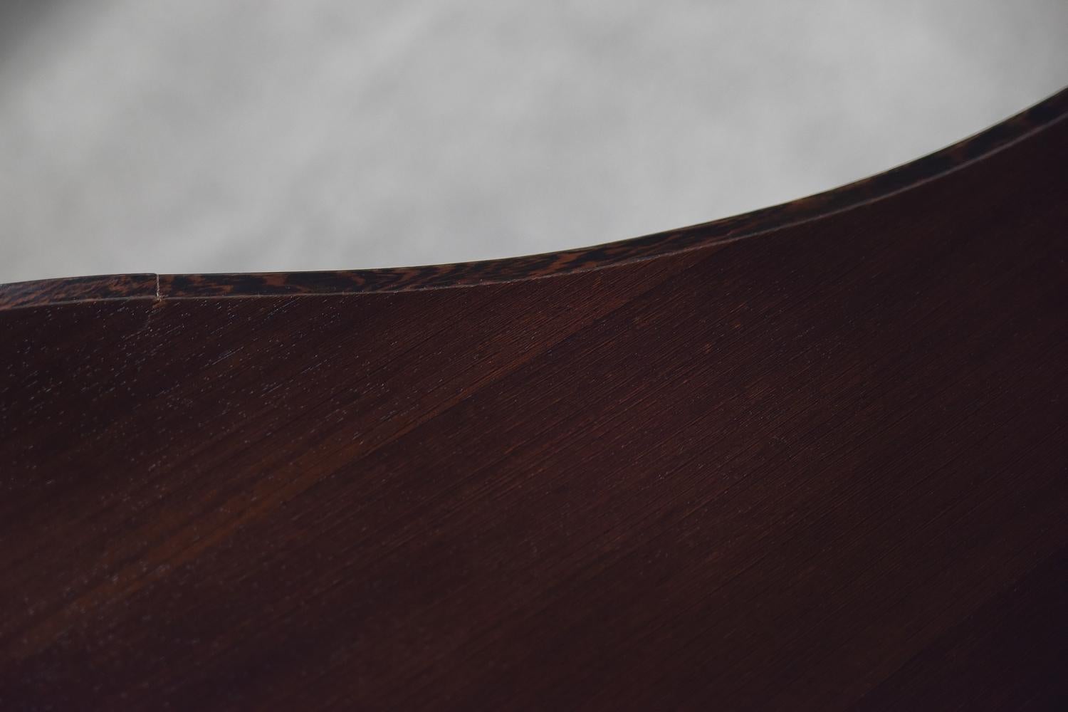 Rare Mid-Century Modern Wenge Wood Organic-Shaped Boomerang Custom Desk, 1960s For Sale 3