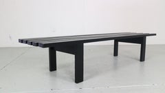 Mid-Century Modern Wenge Slate Bench, 1960s Dutch Design