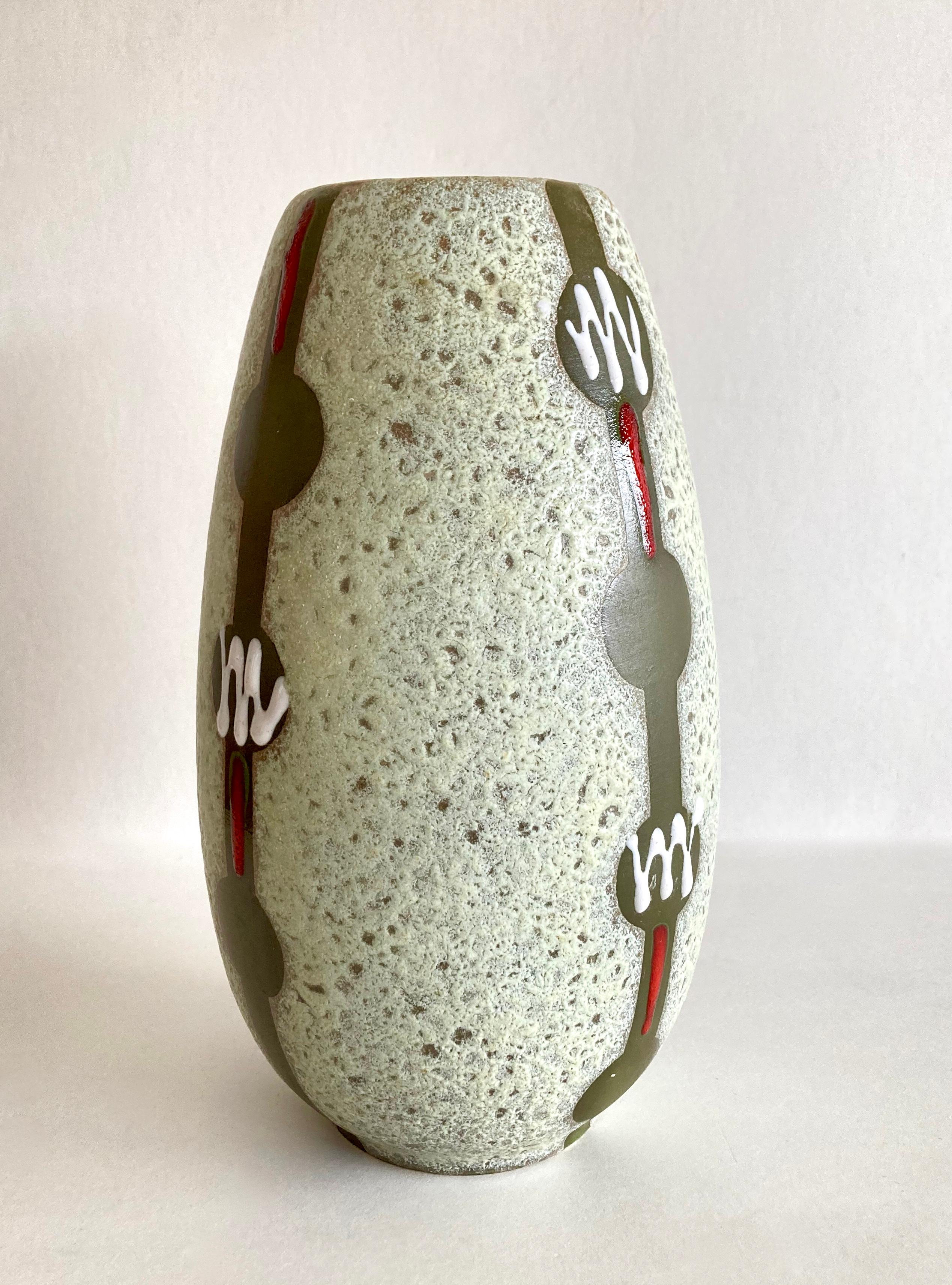 20th Century Mid-Century Modern West German Fat Lava Vase by Jasba Keramik For Sale