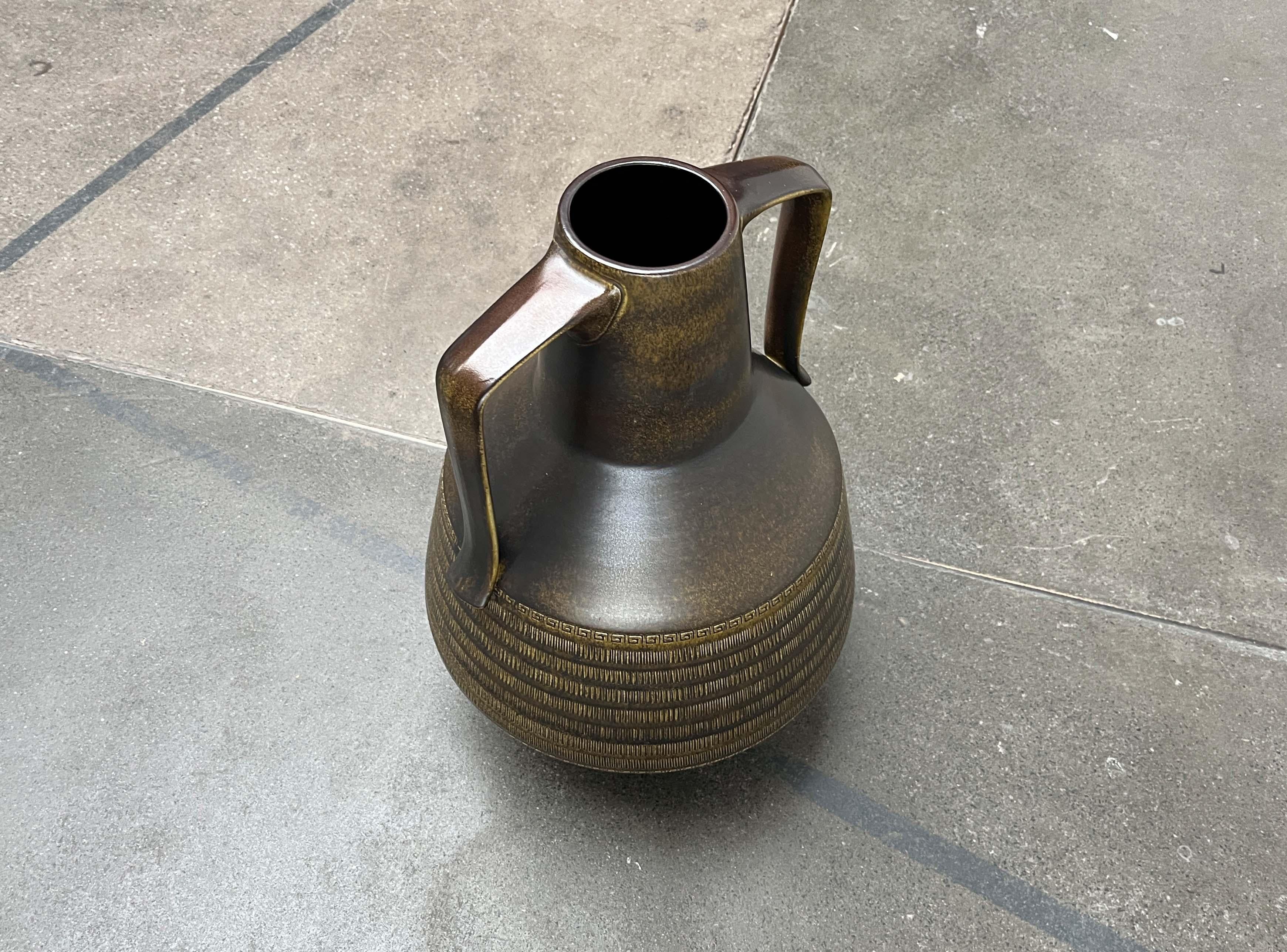 Milieu du XXe siècle Vase de sol en poterie West German Modernity de Dümler & Breiden, années 1960 en vente