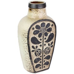 Westdeutsche Keramikvase aus der Mitte des Jahrhunderts von Dieter Peter für Carstens, 1970er Jahre