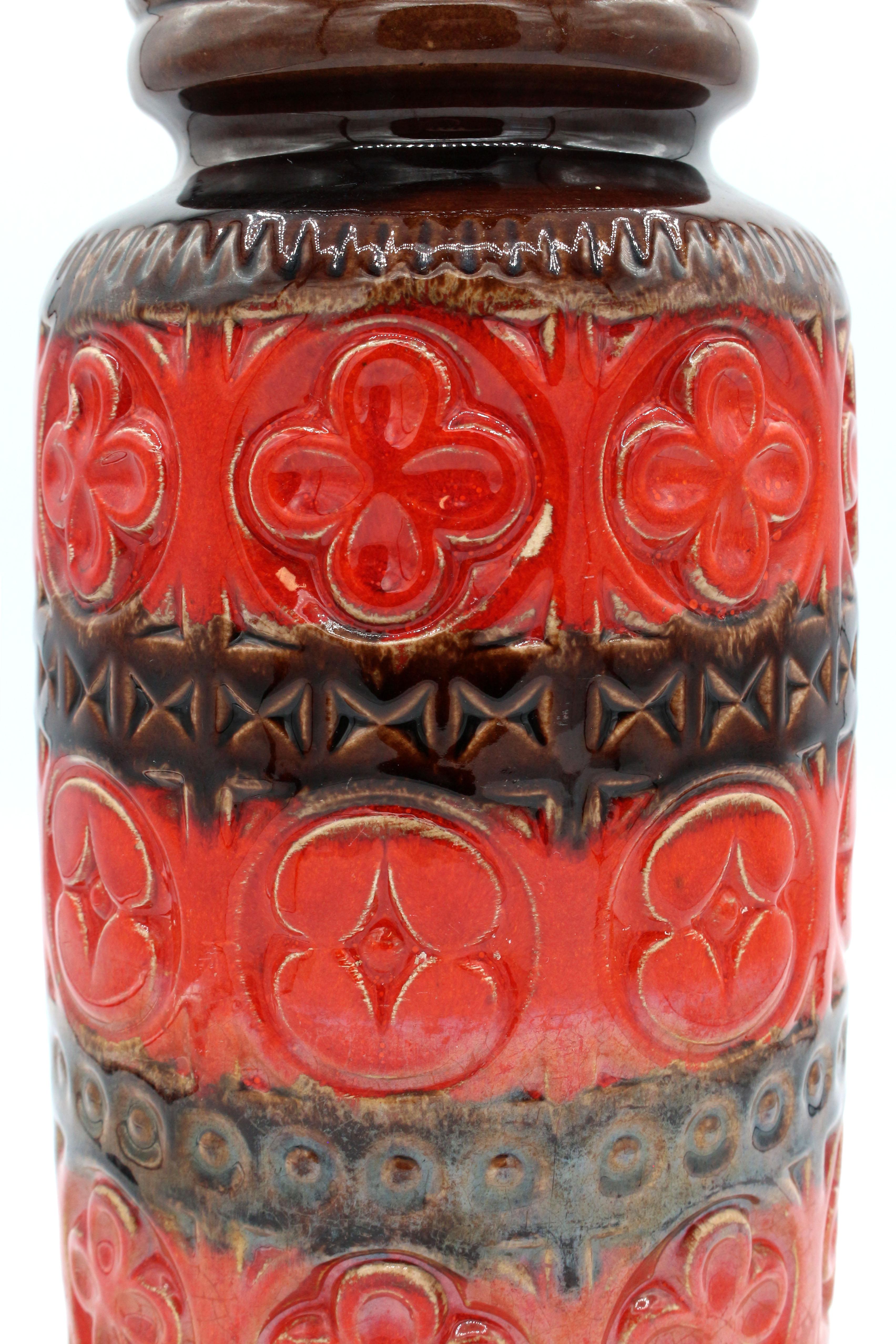 Moderne West German Pottery Vase aus der Jahrhundertmitte (Moderne der Mitte des Jahrhunderts) im Angebot