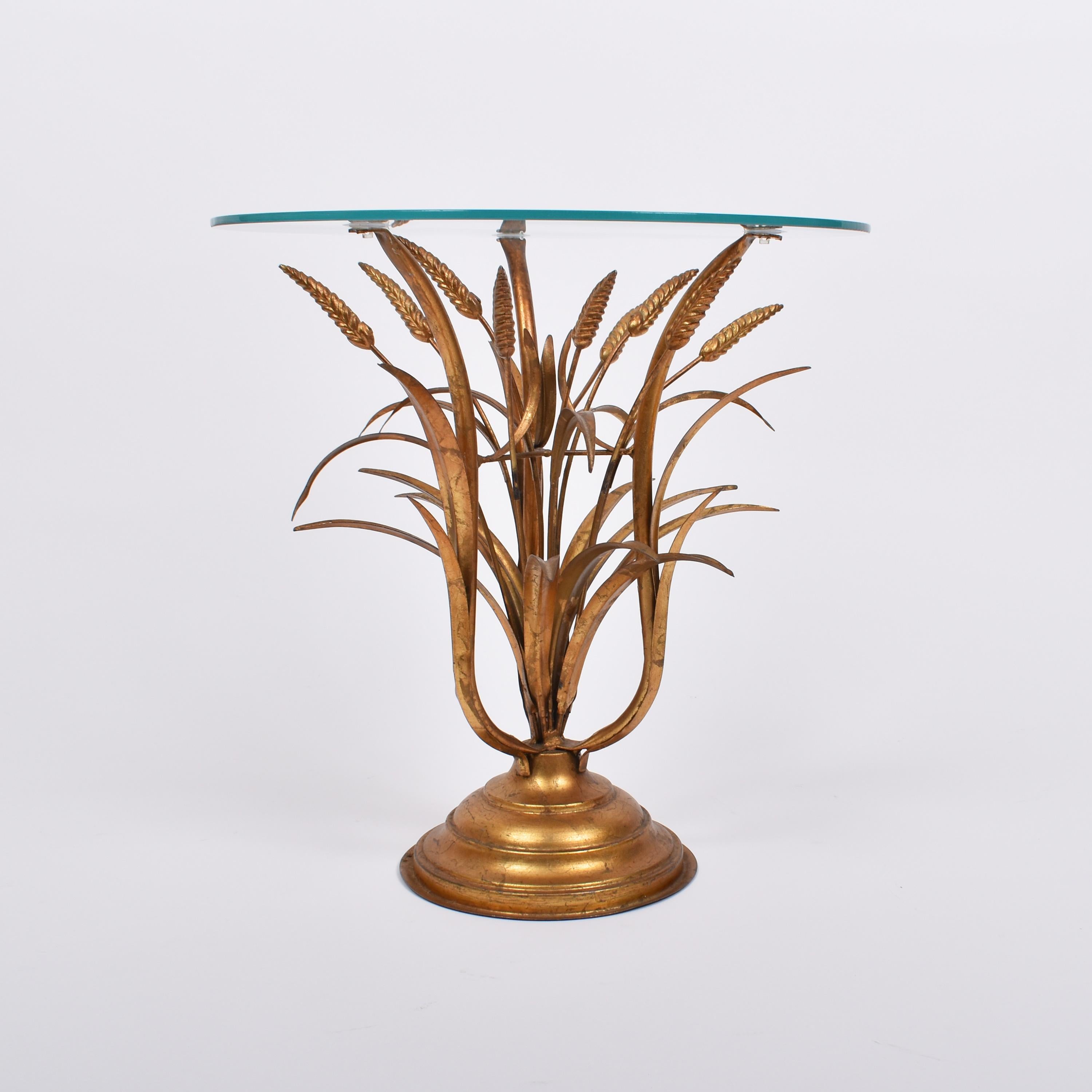 Mid-Century Modern Wheat Gilt Side Tables Set, by Hans Kögl, Germany, 1970 In Good Condition For Sale In Le Grand-Saconnex, CH
