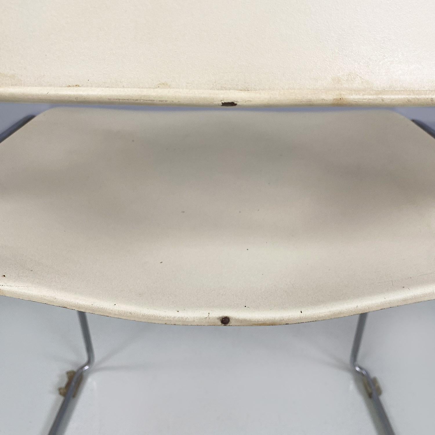 Mid-century modern white 40\4 chairs by David Rowland for GF Furniture, 1963 For Sale 7