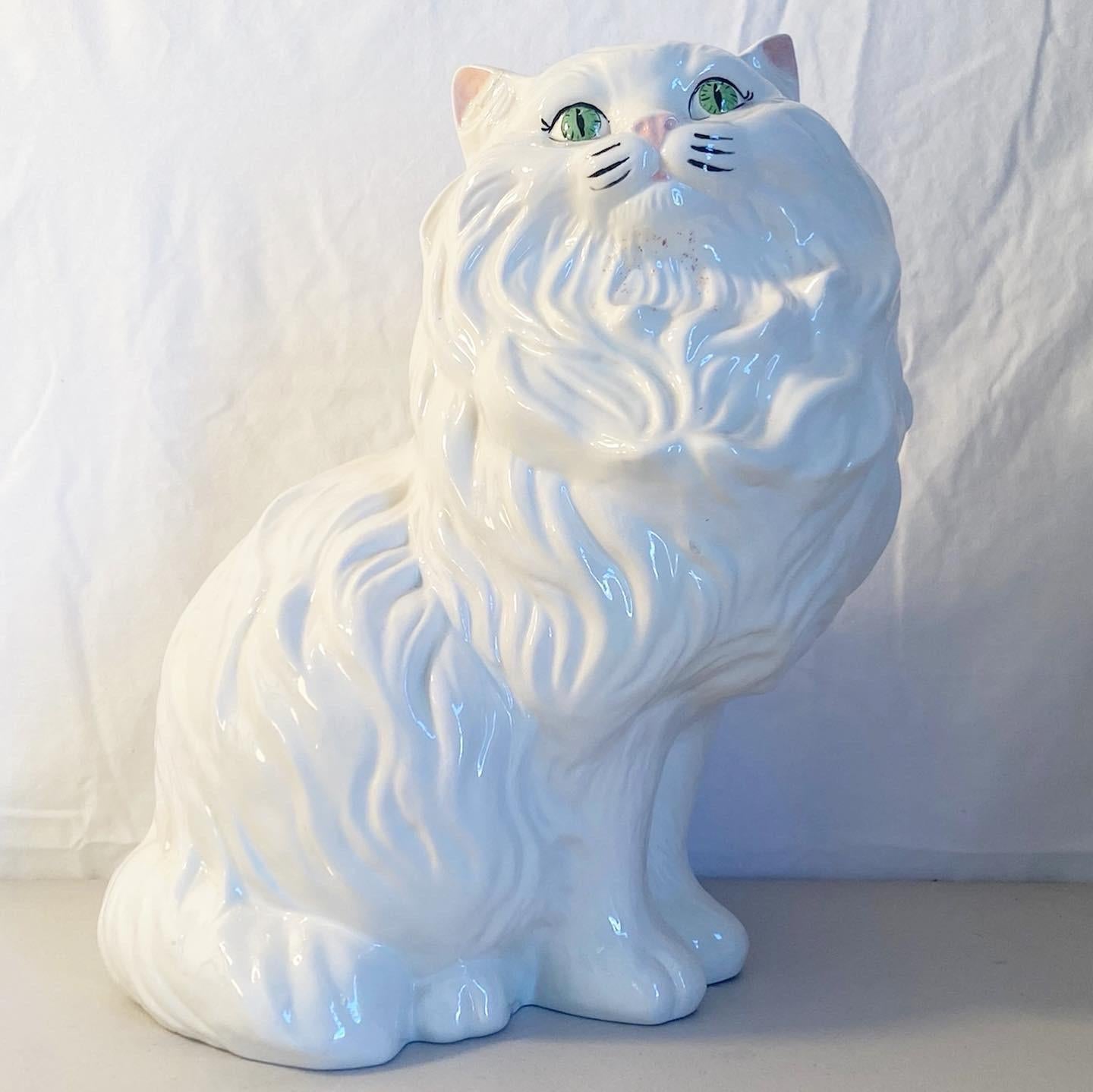 ceramic white cat