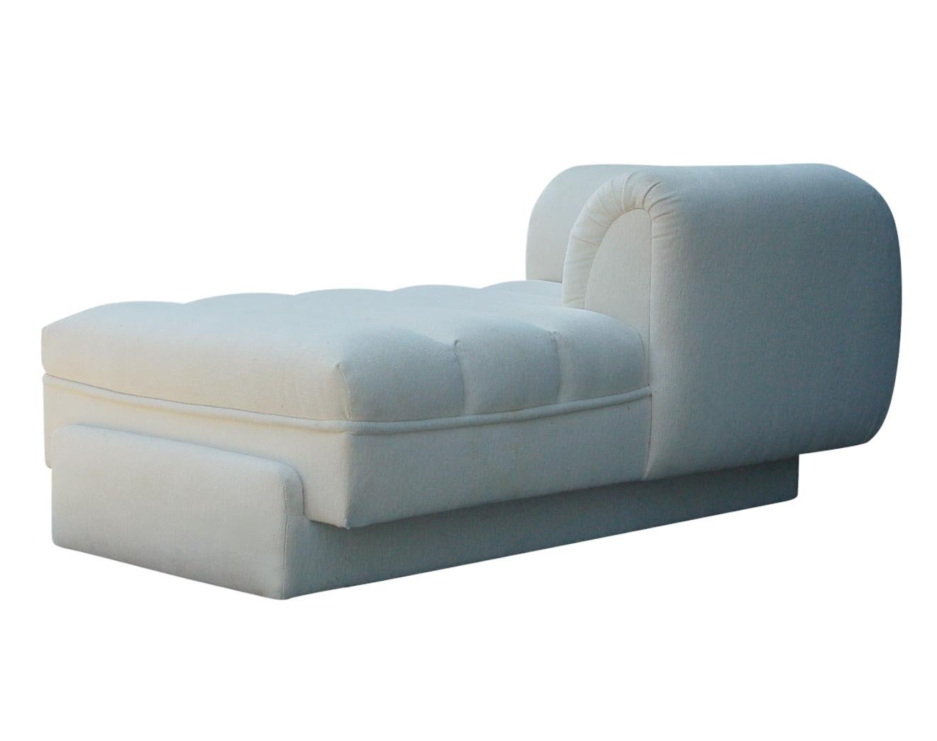 white modern chaise lounge