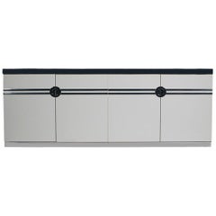 Mid-Century Modern White Dresser or Credenza by Pierre Cardin in Art Deco Form