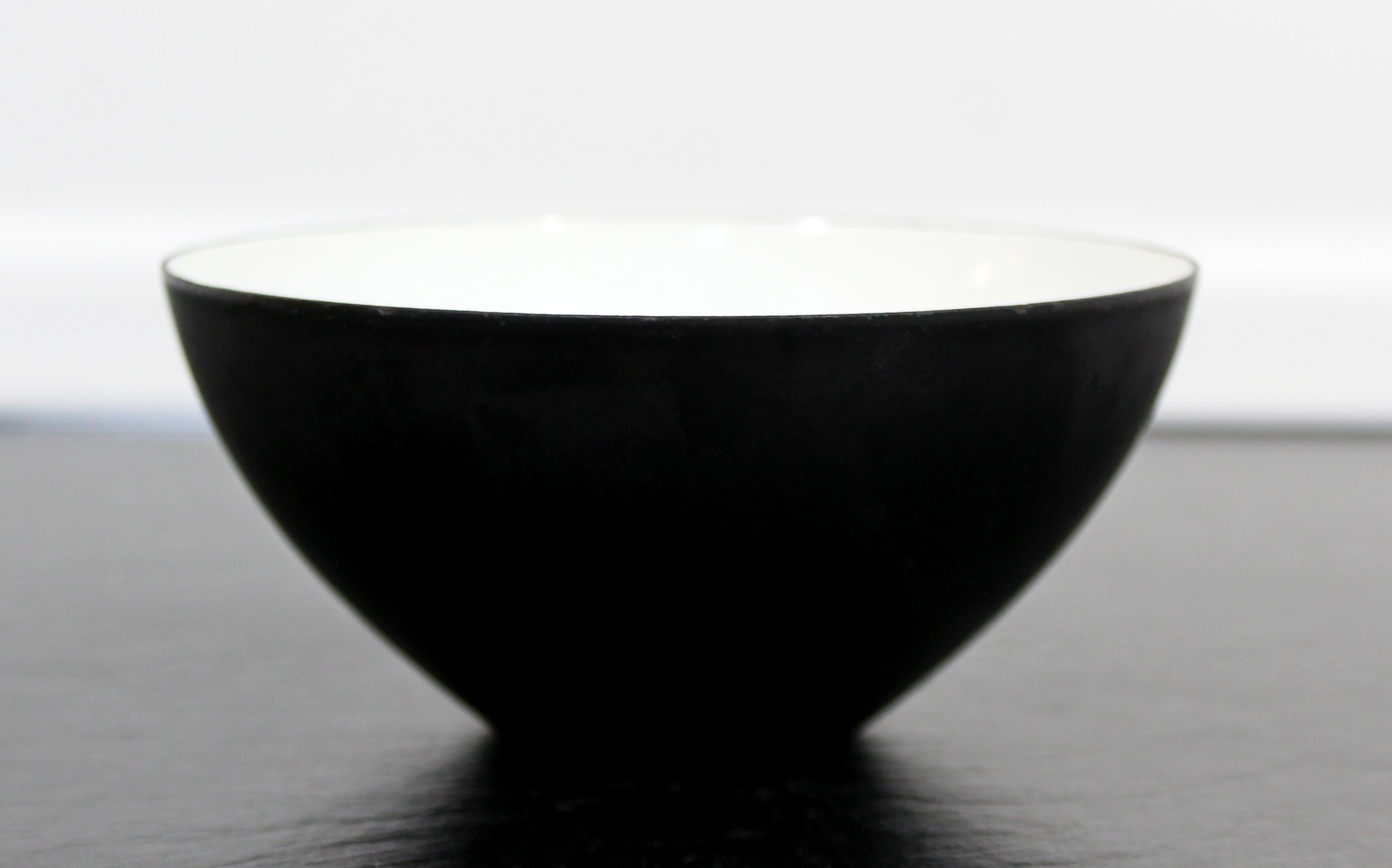 Mid-20th Century Mid-Century Modern White Enamel Art Bowl Herbert Krenchel Danish