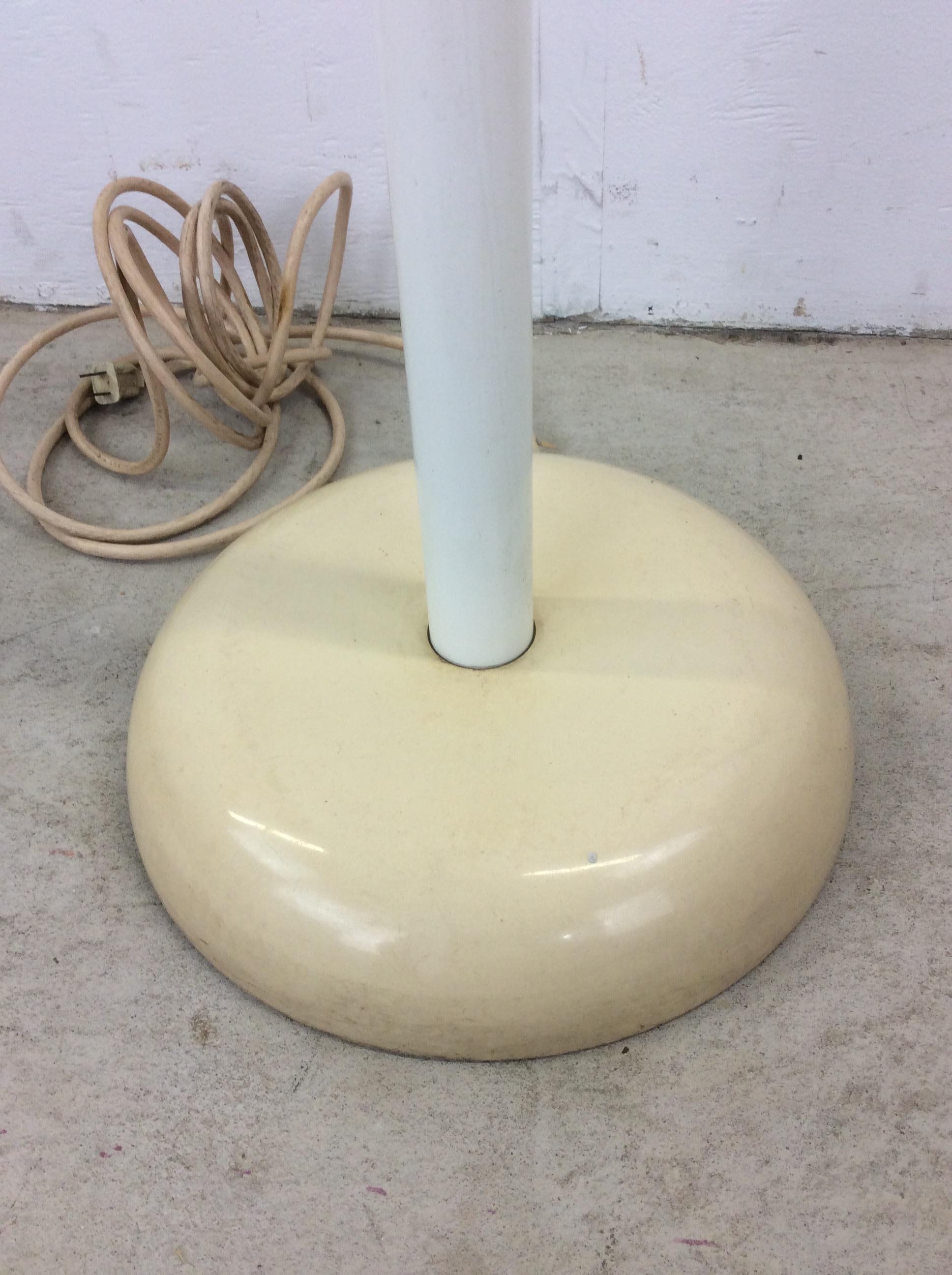 Mid Century Modern White Floor Lamp with Large Globe For Sale 4