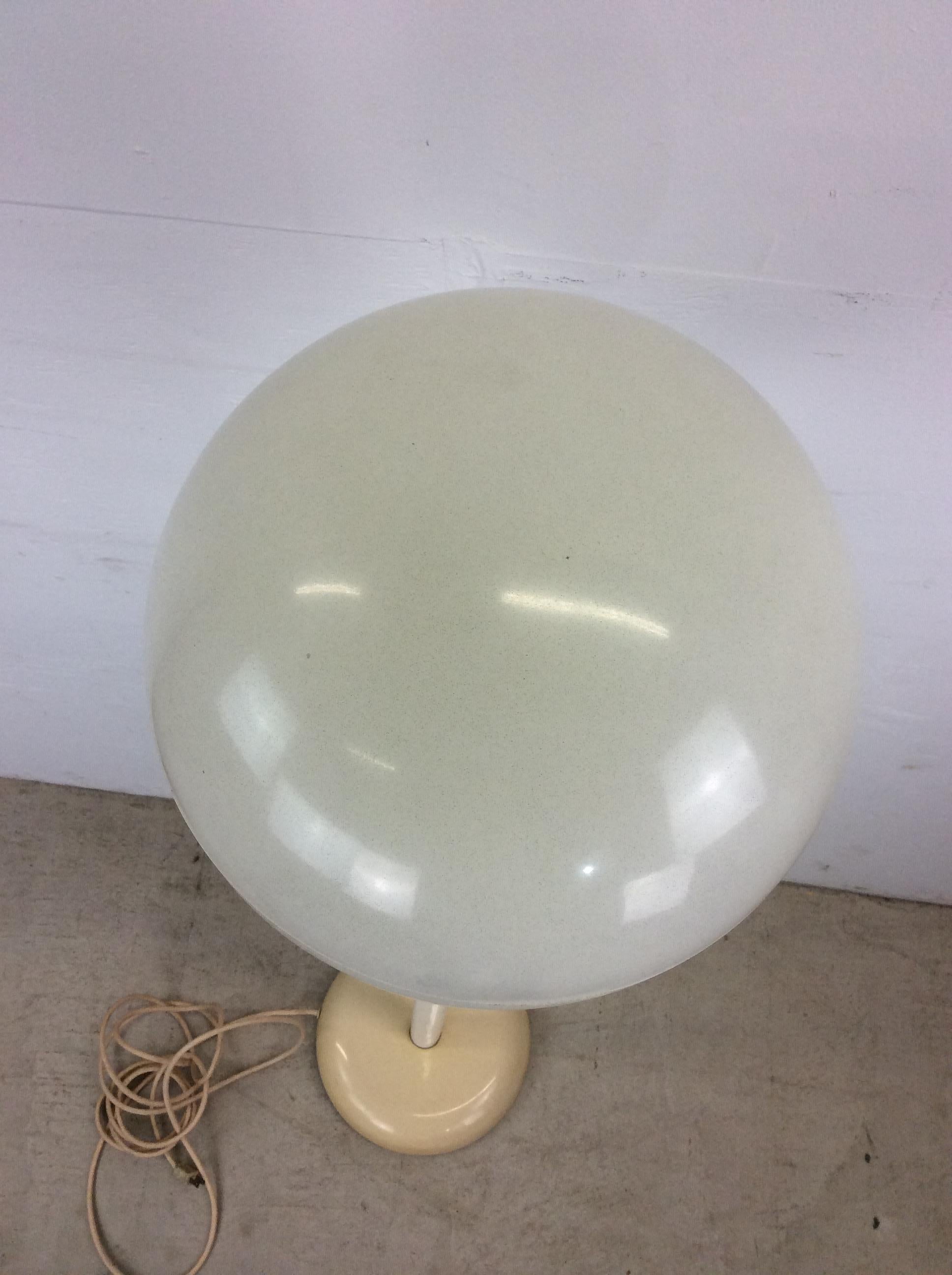Mid Century Modern White Floor Lamp with Large Globe For Sale 10