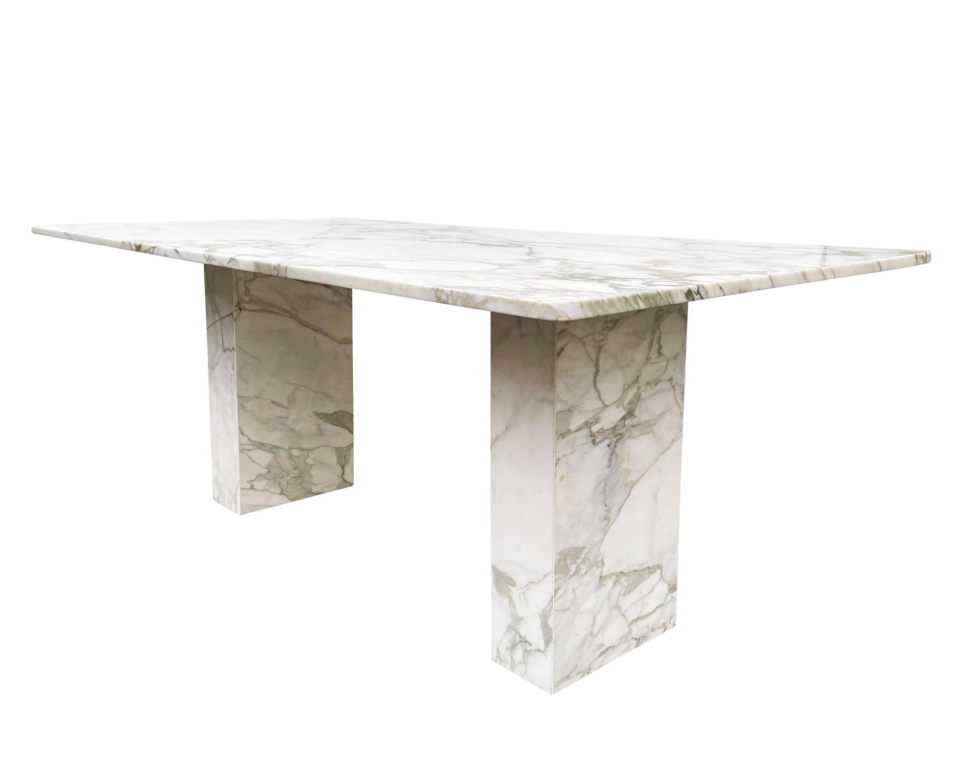 calacatta marble dining table