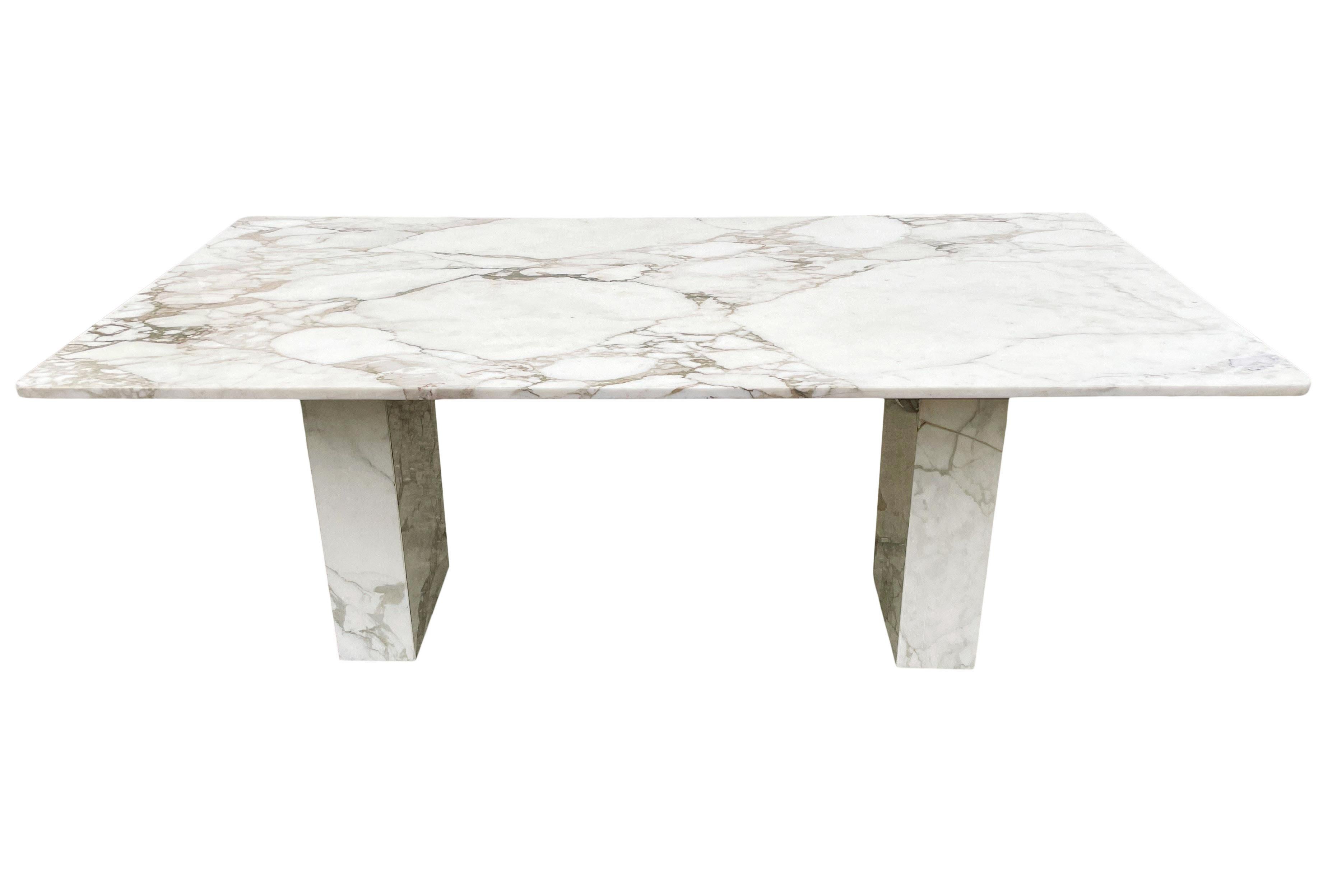 calacatta marble table