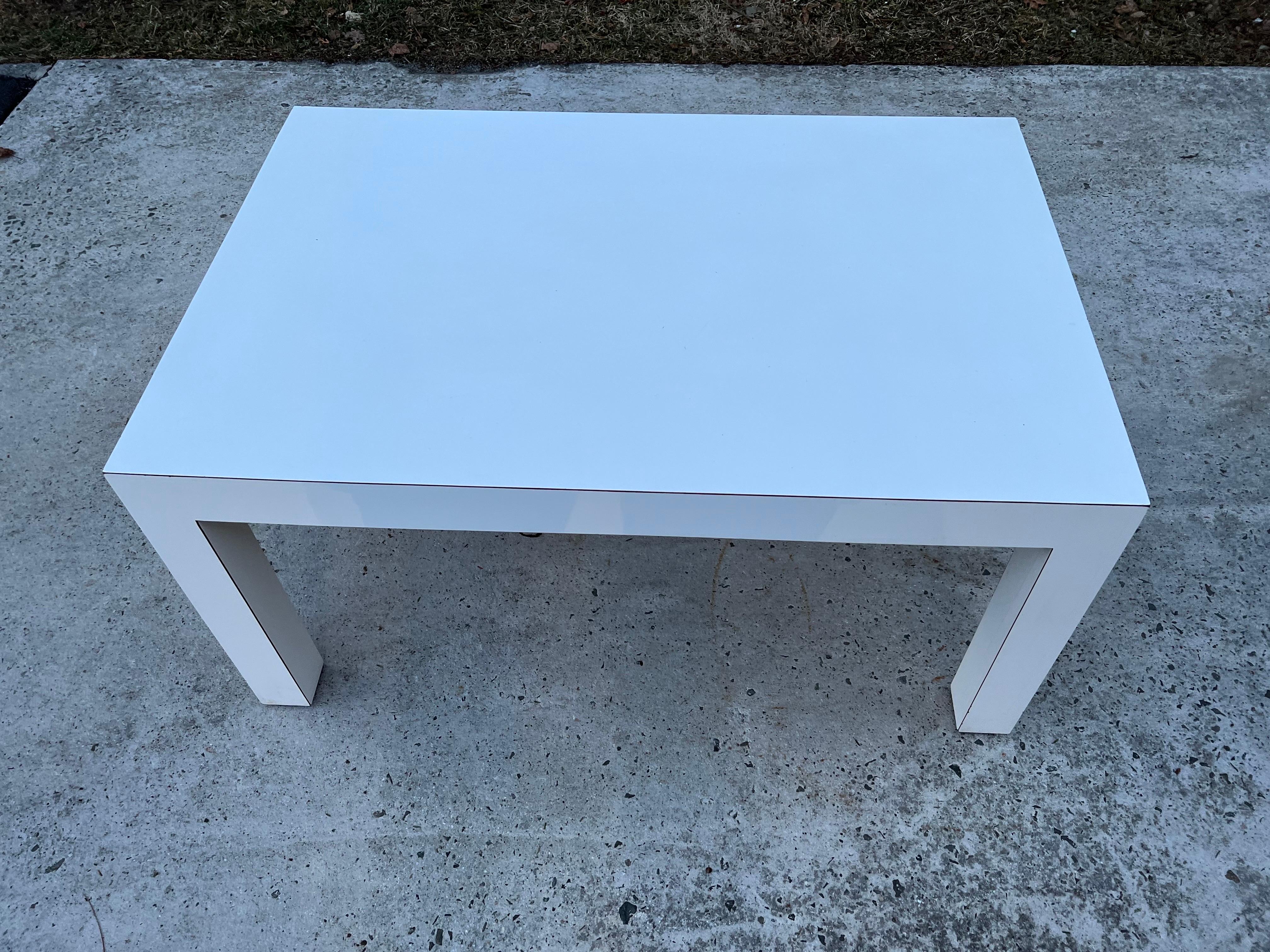 parsons table white