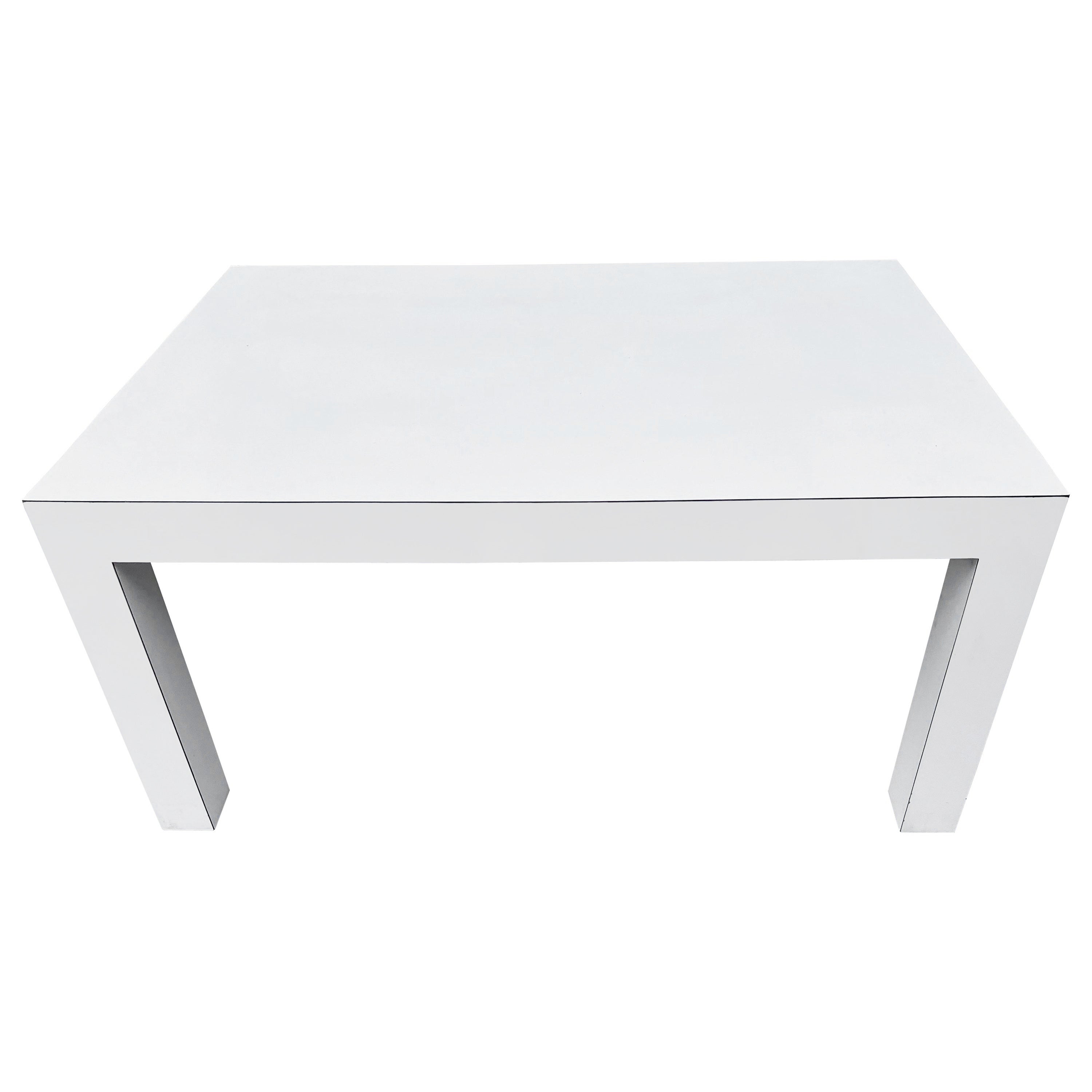 Table Parsons en stratifié blanc mi-siècle moderne