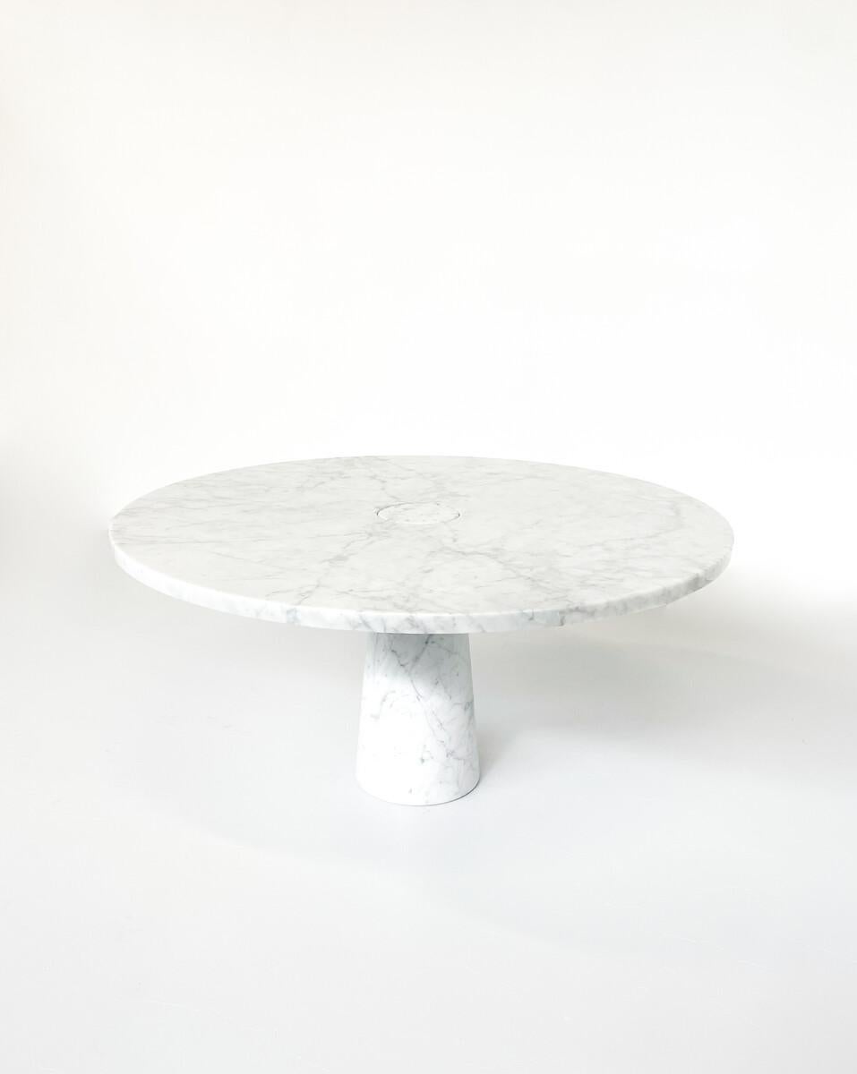 Italian Mid-Century Modern White Marble Dining Table by Angelo Mangiarotti, Italy For Sale