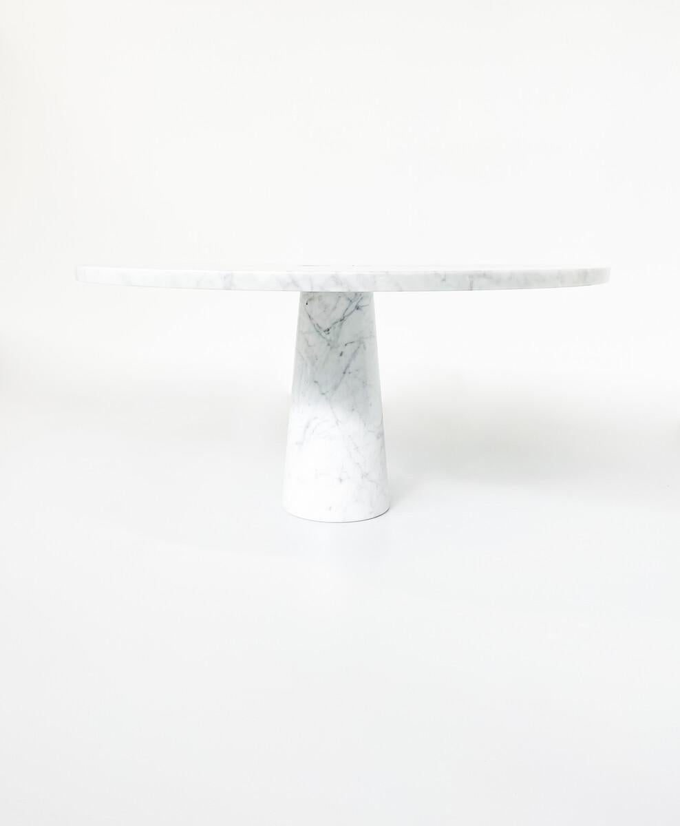 Mid-Century Modern White Marble Dining Table by Angelo Mangiarotti, Italy In Good Condition For Sale In Brussels, BE